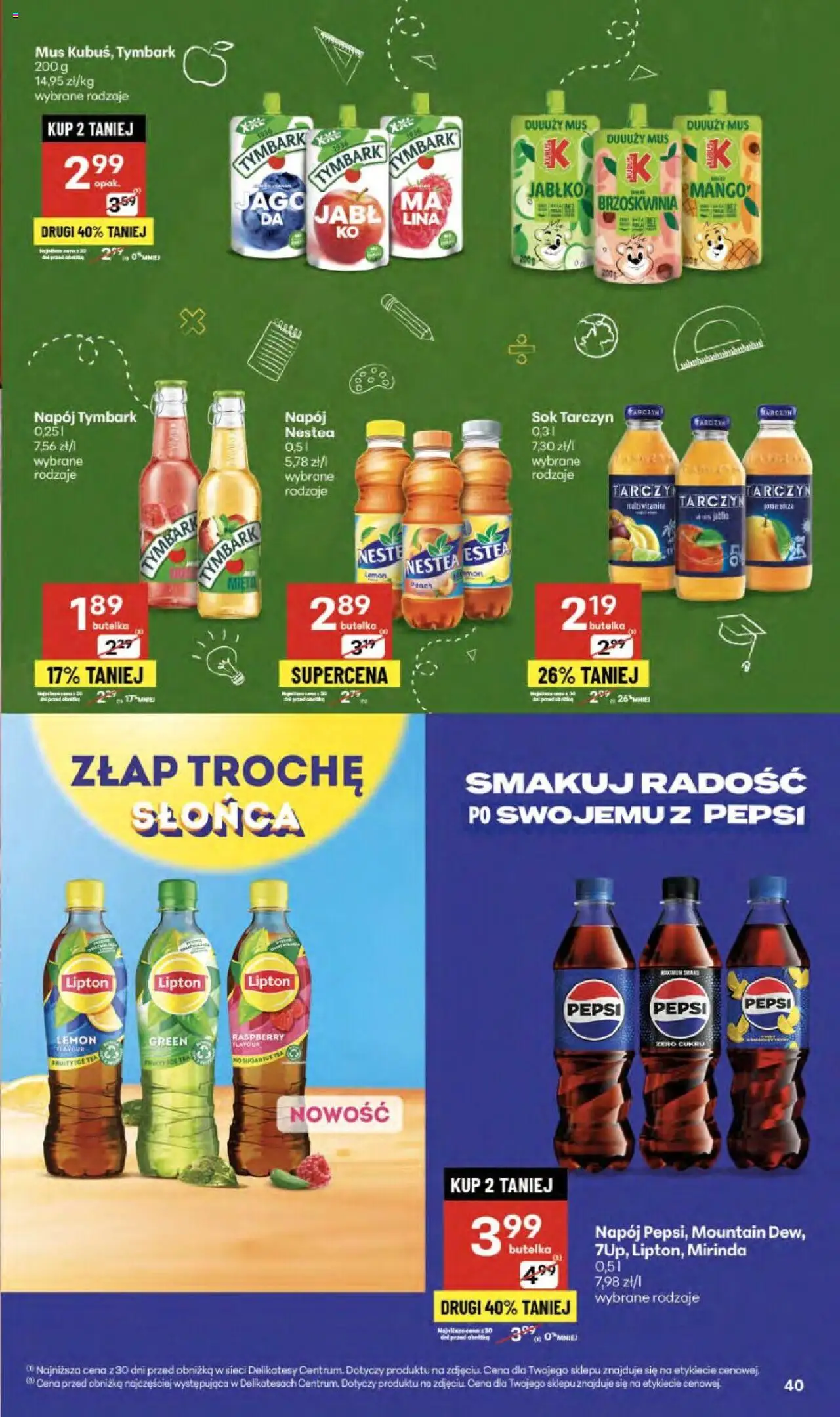 Delikatesy Centrum Gazetka od 11.09.2025 | Strona: 40 | Produkty: Mango, Pepsi, Delikatesy, Mięta
