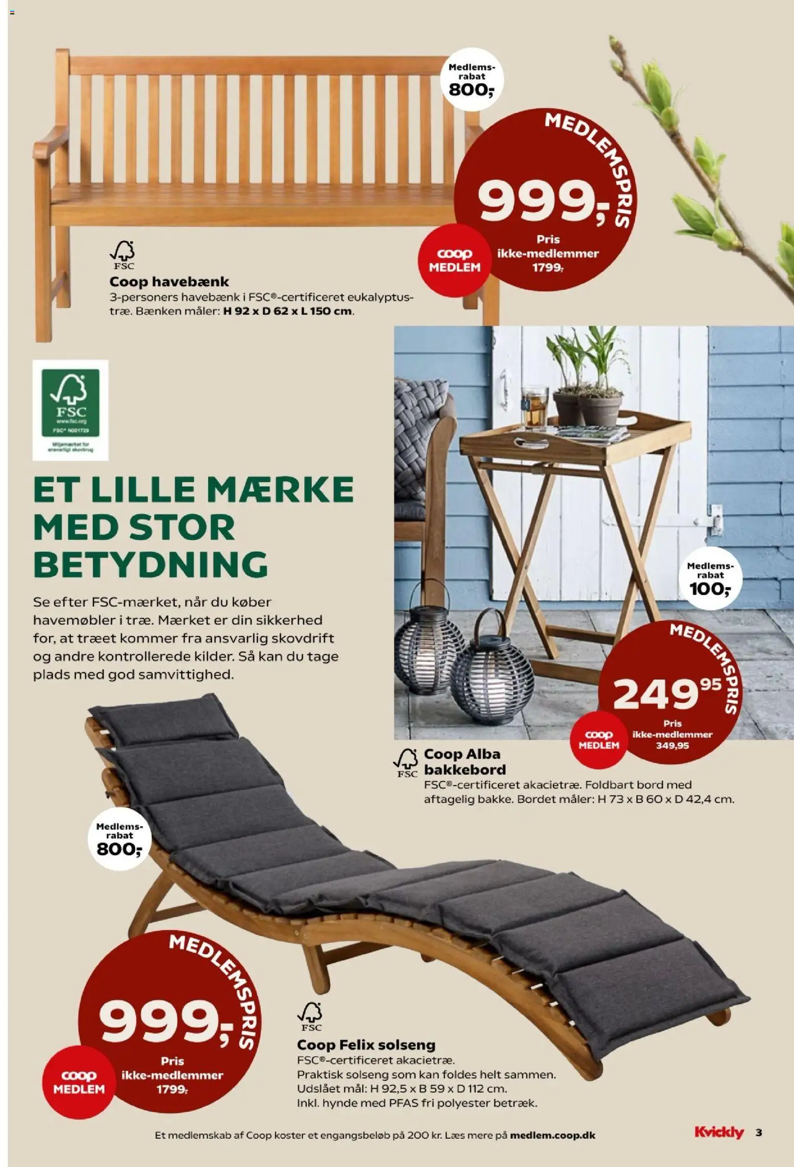 Kvickly tilbudsavis – gyldig fra 17.04.2026 | Side: 45 | Produkter: Bord, Havemøbler, Søm