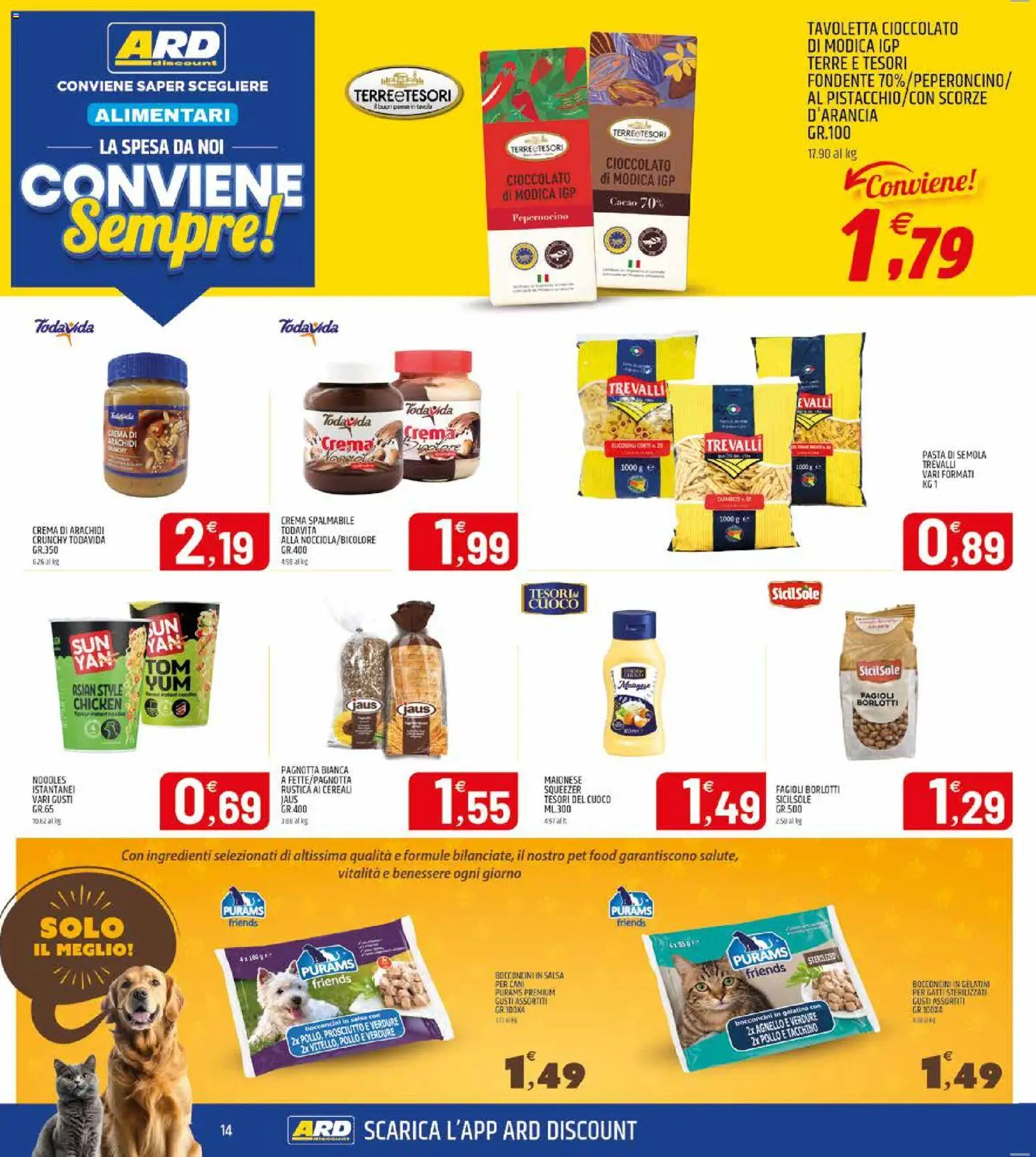Volantino ARD Discount del 12.01.2026 | Pagina: 14 | Prodotti: Pollo, Cereali, Fagioli, Peperoncino