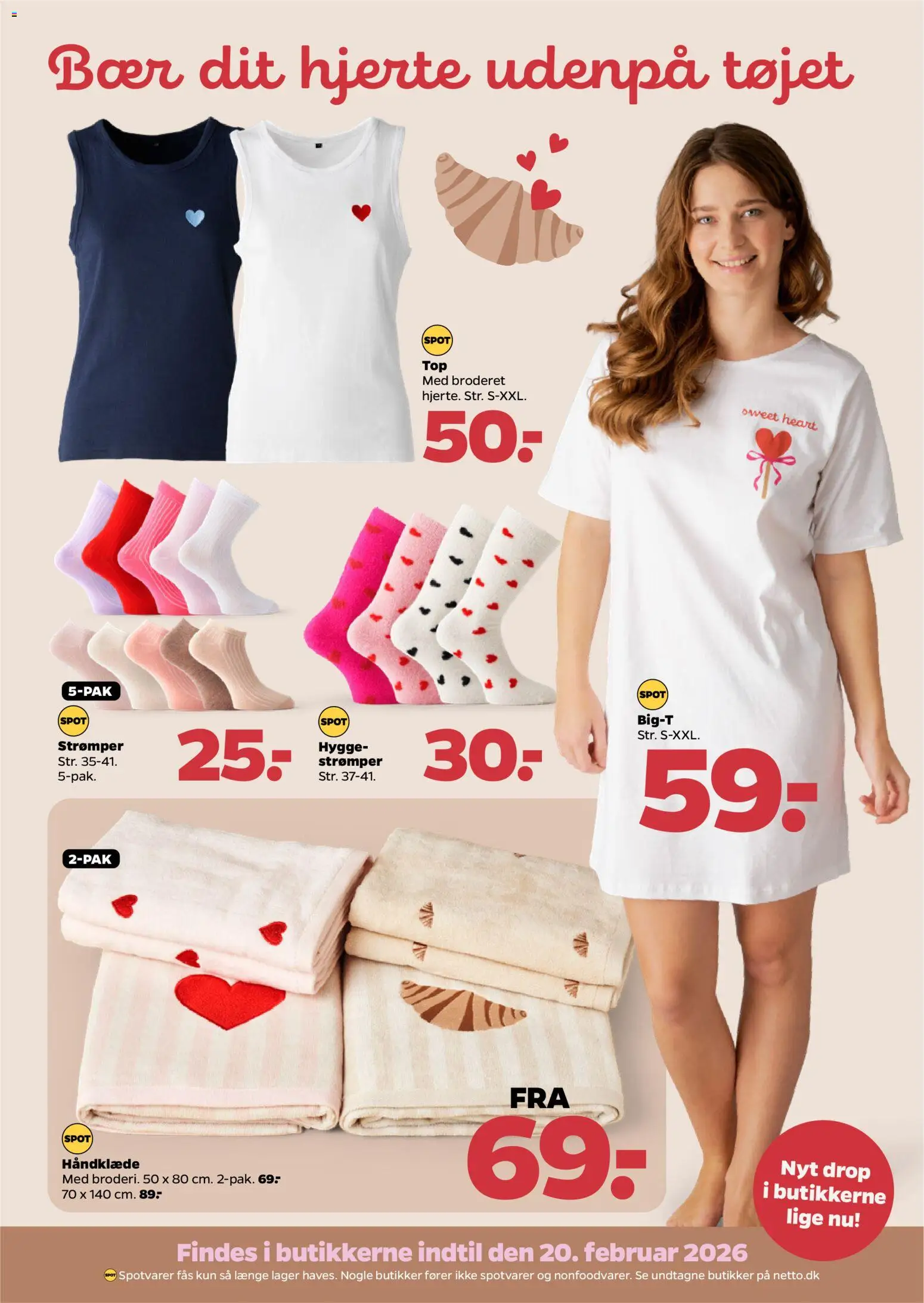 Netto tilbudsavis – gyldig fra 24.01.2026 | Side: 30 | Produkter: Håndklæde, T-shirt, Strømper