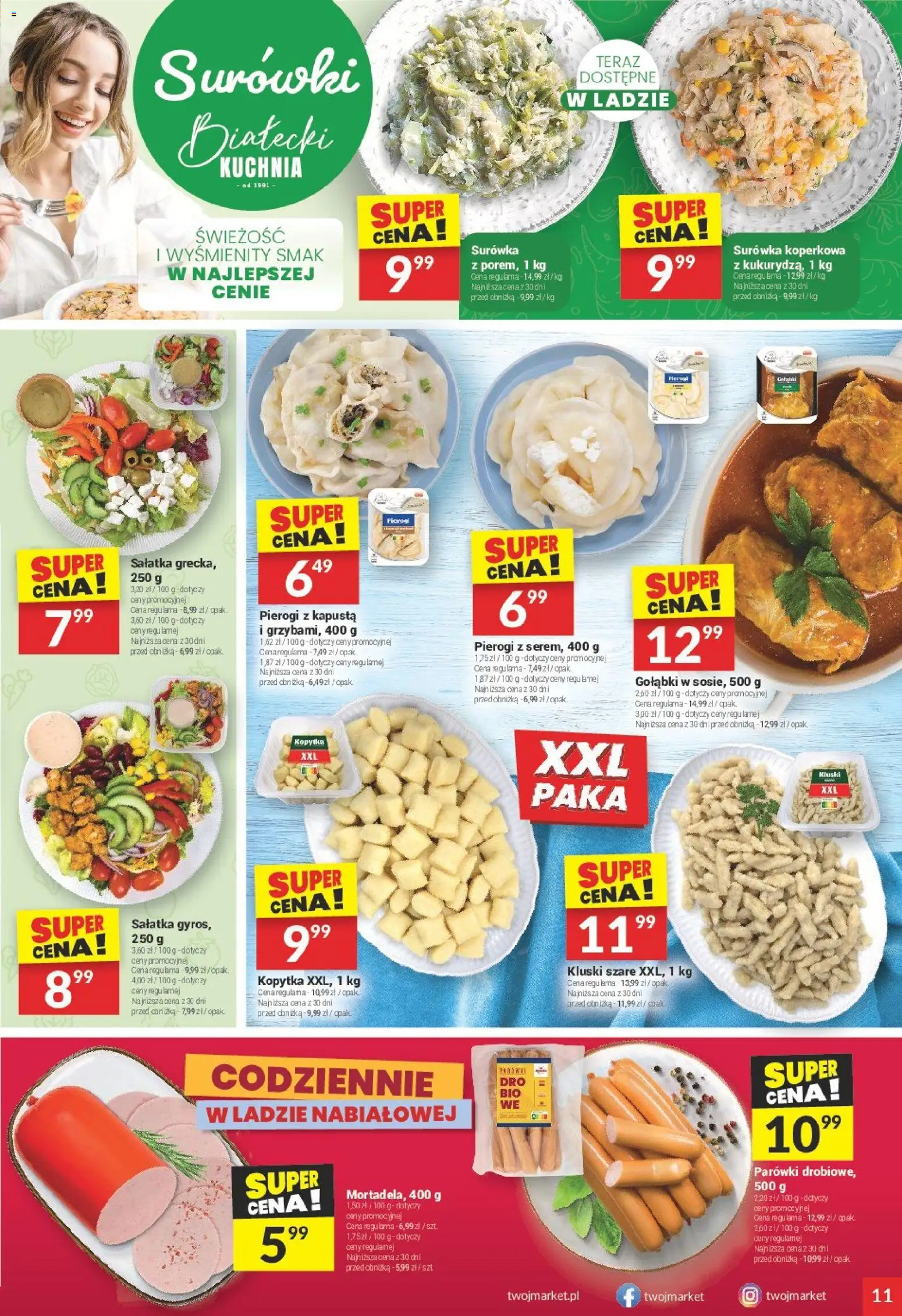 Twój Market gazetka od 15.04.2026 | Strona: 11 | Produkty: Pierogi, Parówki, Kopytka, Sałatka
