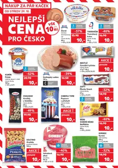 Náhled letáku KUNÍN Pohár, mléčný dezert s želé různé druhy 150 g od 29.10.2025 | Strana: 24 | Produkty: Sýr, Cookies, Gothajský salám, Sorbet