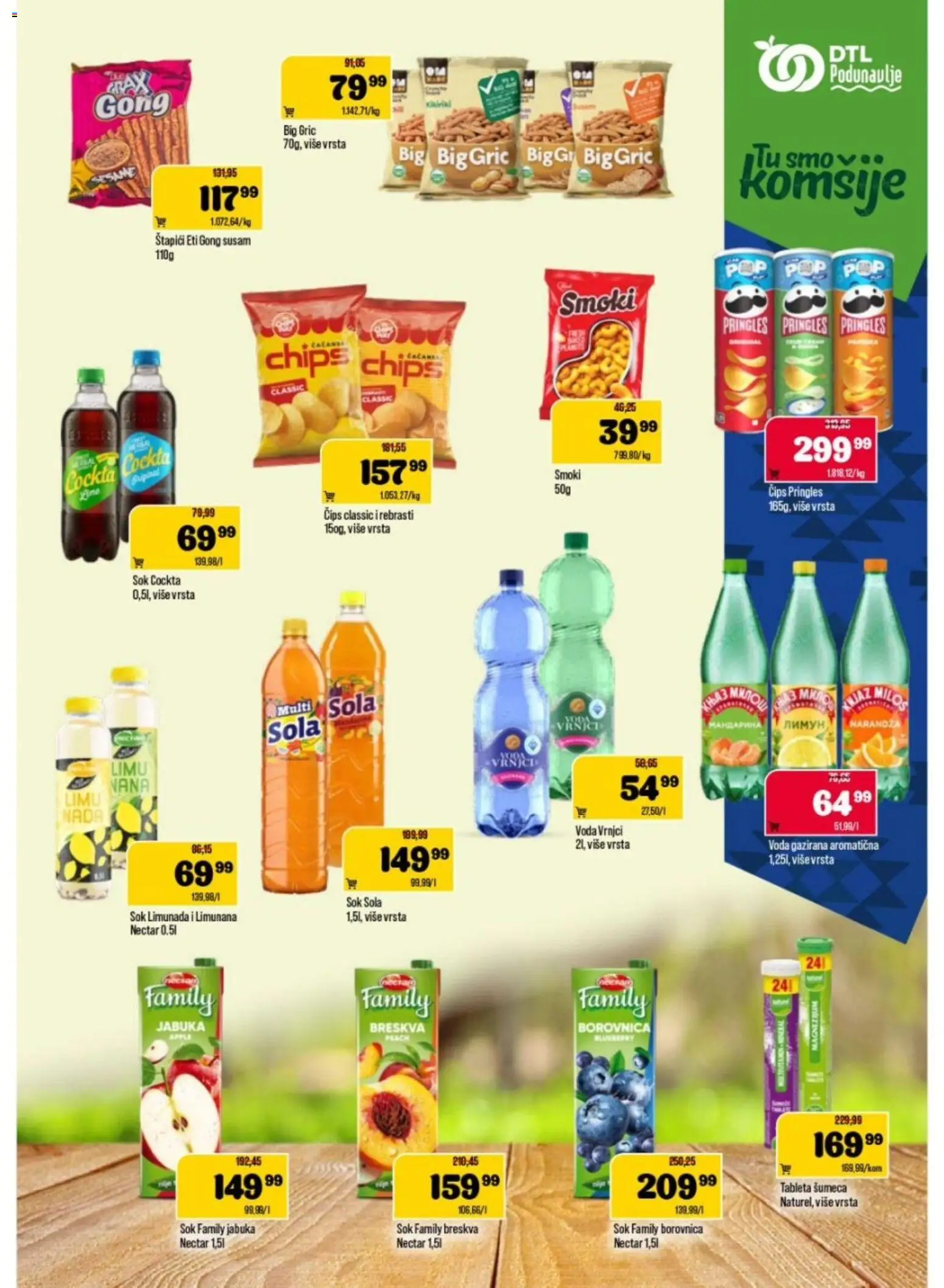 Podunavlje katalog - važi od 11.03.2026 | Strana: 9 | Proizvode: Čips, Smoki, Pringles, Sok