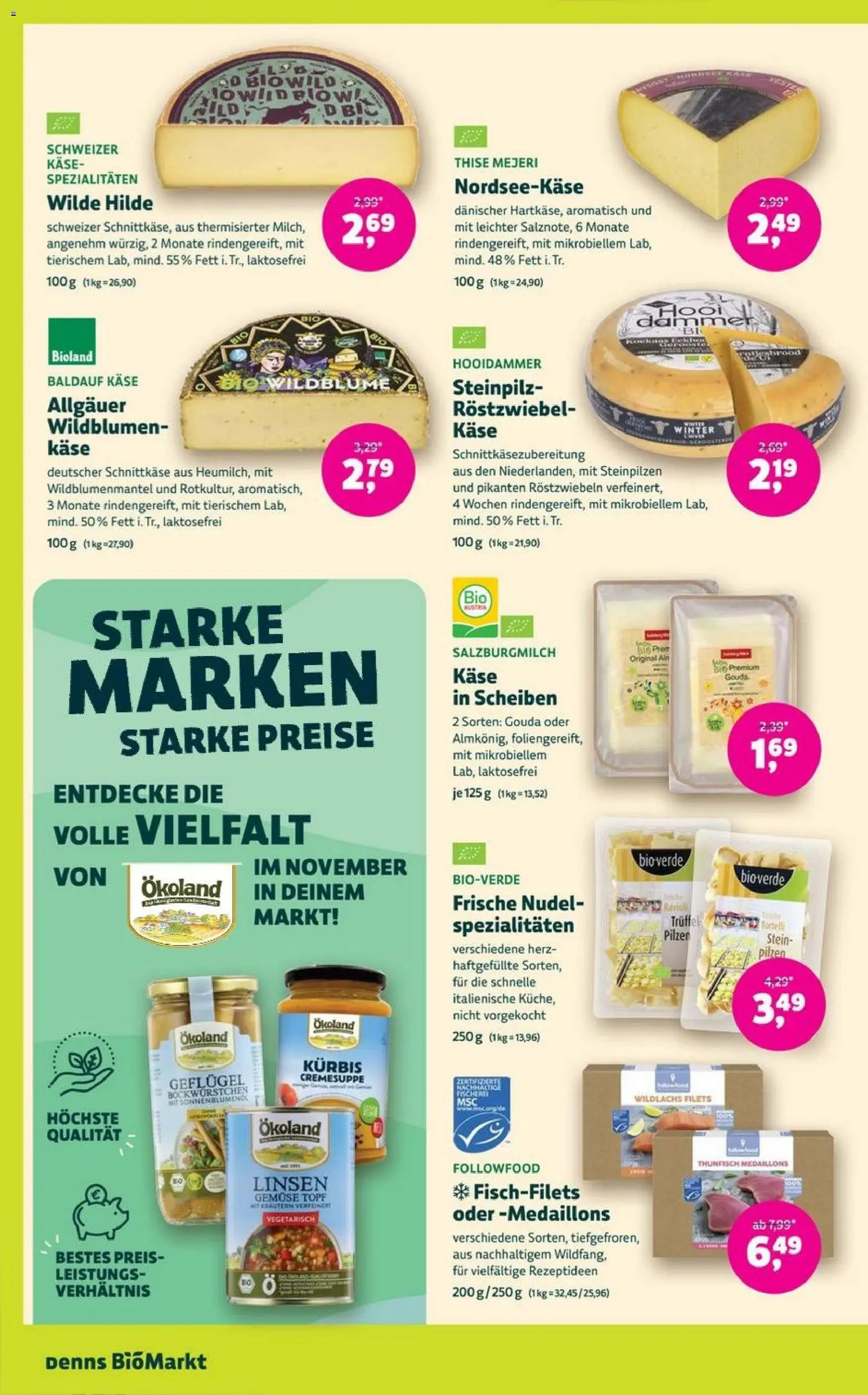 Denns BioMarkt Angebote – gültig ab 05.11.2025 | Seite: 6 | Produkte: Käse, Thunfisch, Gemüse, Kürbis