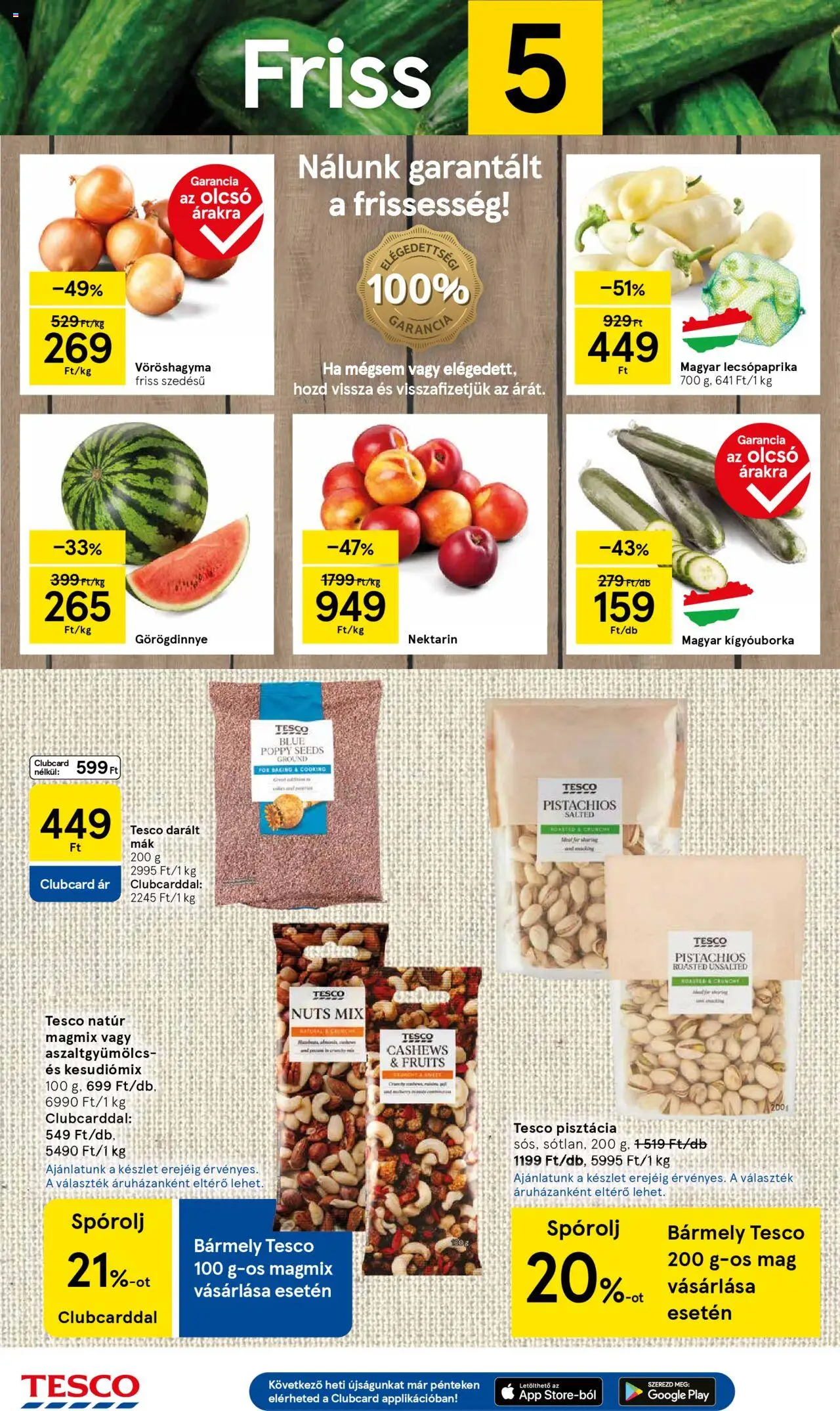 Tesco akciós ujság - amely érvényes a következő dátumtól: 26.06.2025 | Oldal: 2 | Termékek: Görögdinnye, Lecsópaprika, Kígyóuborka, Vöröshagyma