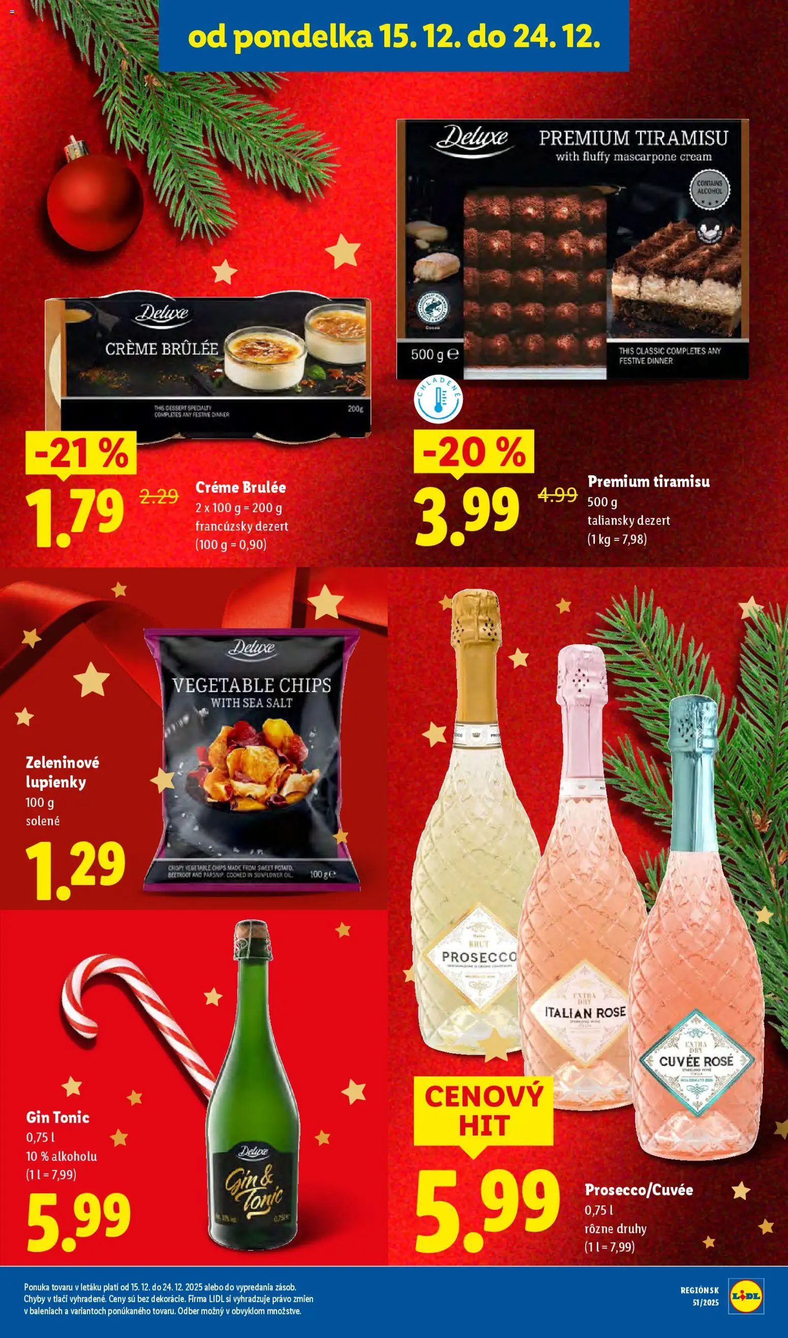 Nové Lidl akcie – leták je platný od 18.12.2025 | Strana: 59 | Produkty: Prosecco, Gin, Mascarpone