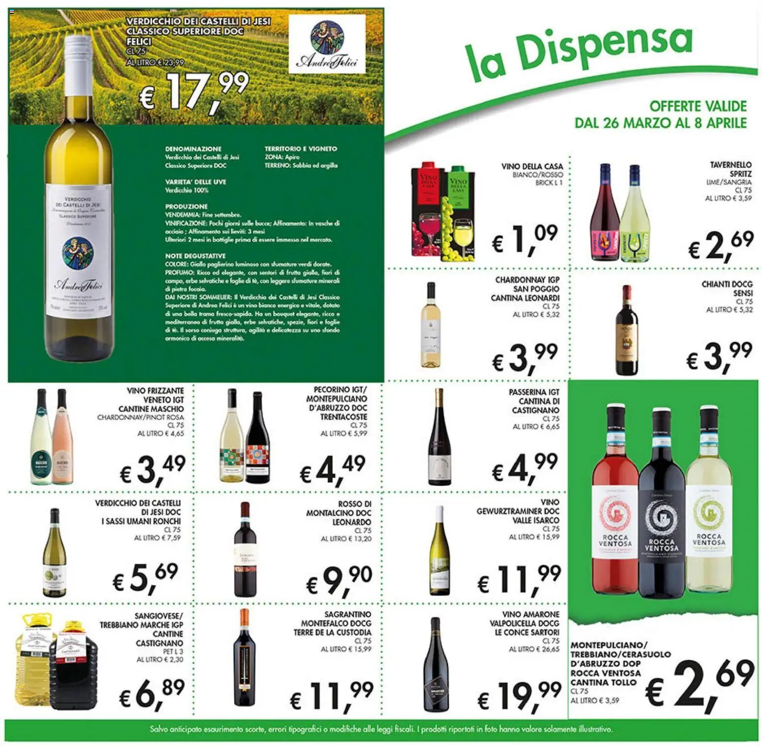 Volantino Coal del 26.03.2026 | Pagina: 13 | Prodotti: Vino, Pecorino, Vino bianco, Profumo
