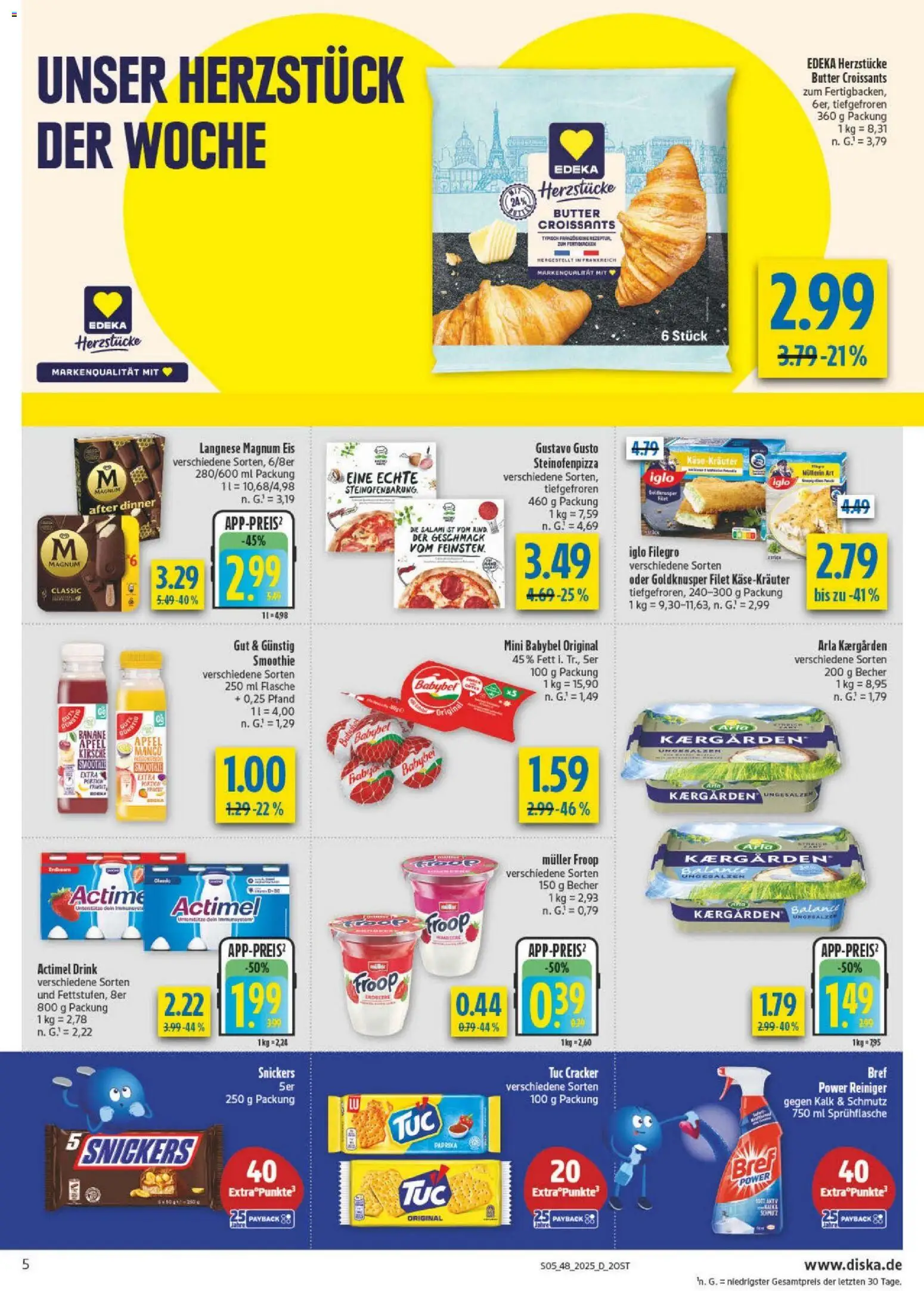 Diska - Diska Angebote Sachsen-Thüringen KW48 – gültig ab 24.11.2025 | Seite: 5 | Produkte: Froop, Butter, Iglo, Eis