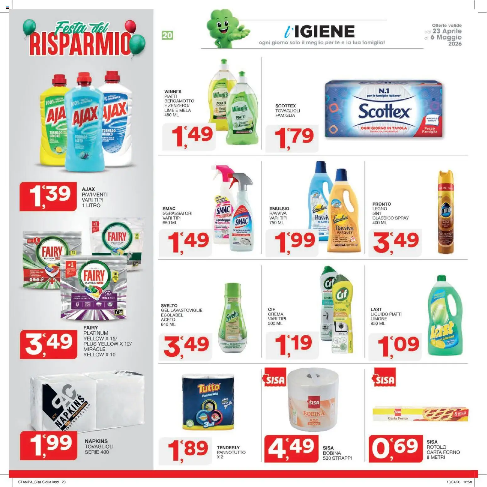 Volantino SISA del 23.04.2026 | Pagina: 20 | Prodotti: Crema, Limone, Lime, Forno