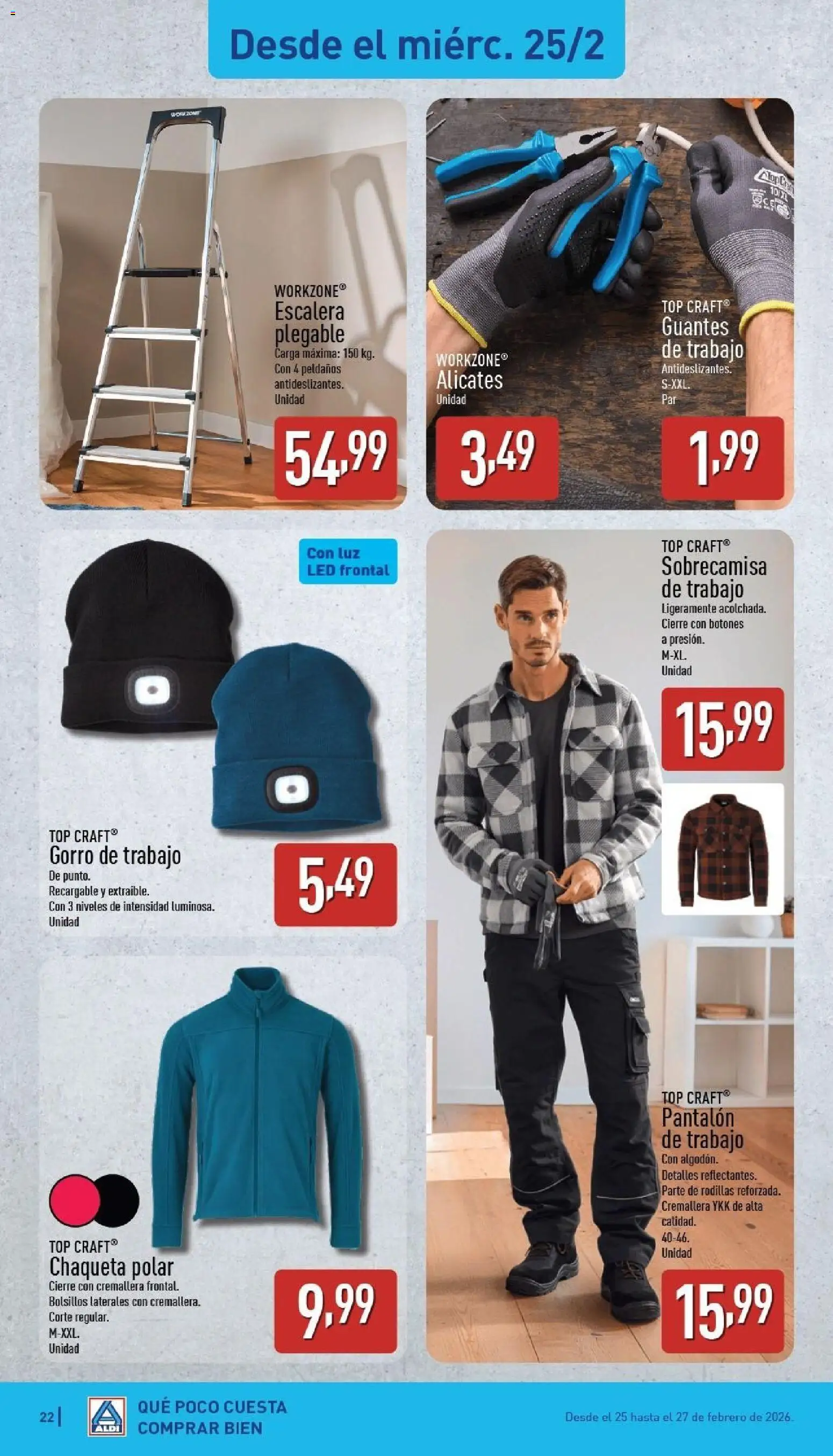 Aldi folleto Canarias │ válido desde el 23.02.2026 | Página: 22 | Productos: Chaqueta, Guantes