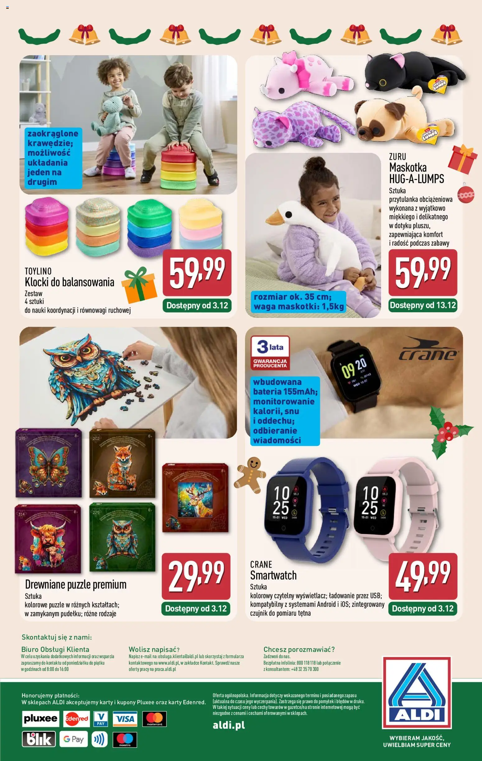 Aldi Gazetka - Katalog zabawek od 05.11.2025 | Strona: 32 | Produkty: Waga, Smartwatch, Bateria