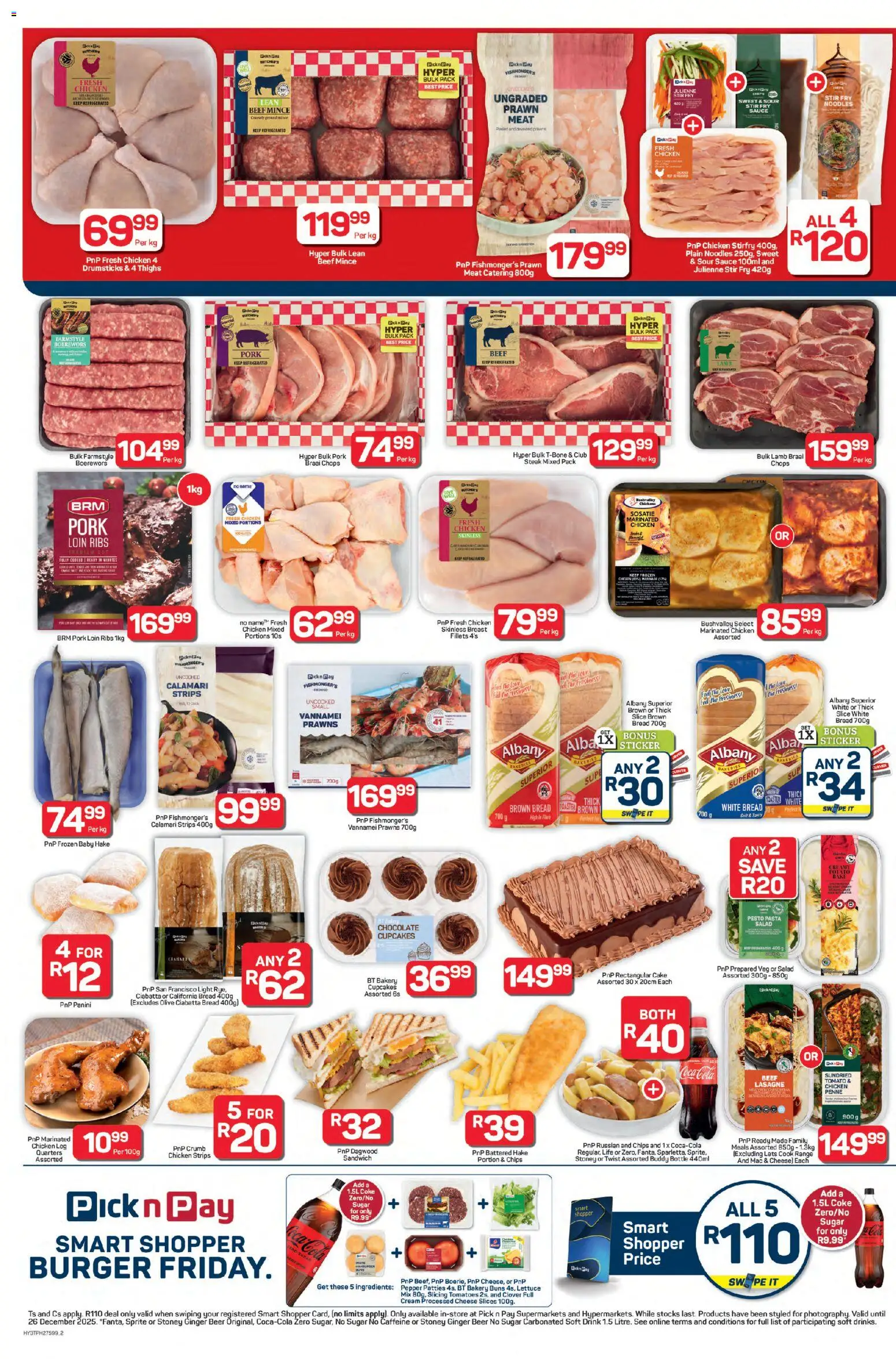New Pick n Pay catalogue – valid from 23.10.2025 | Page: 2 | Products: Cake, Buns, Bread, Salt
