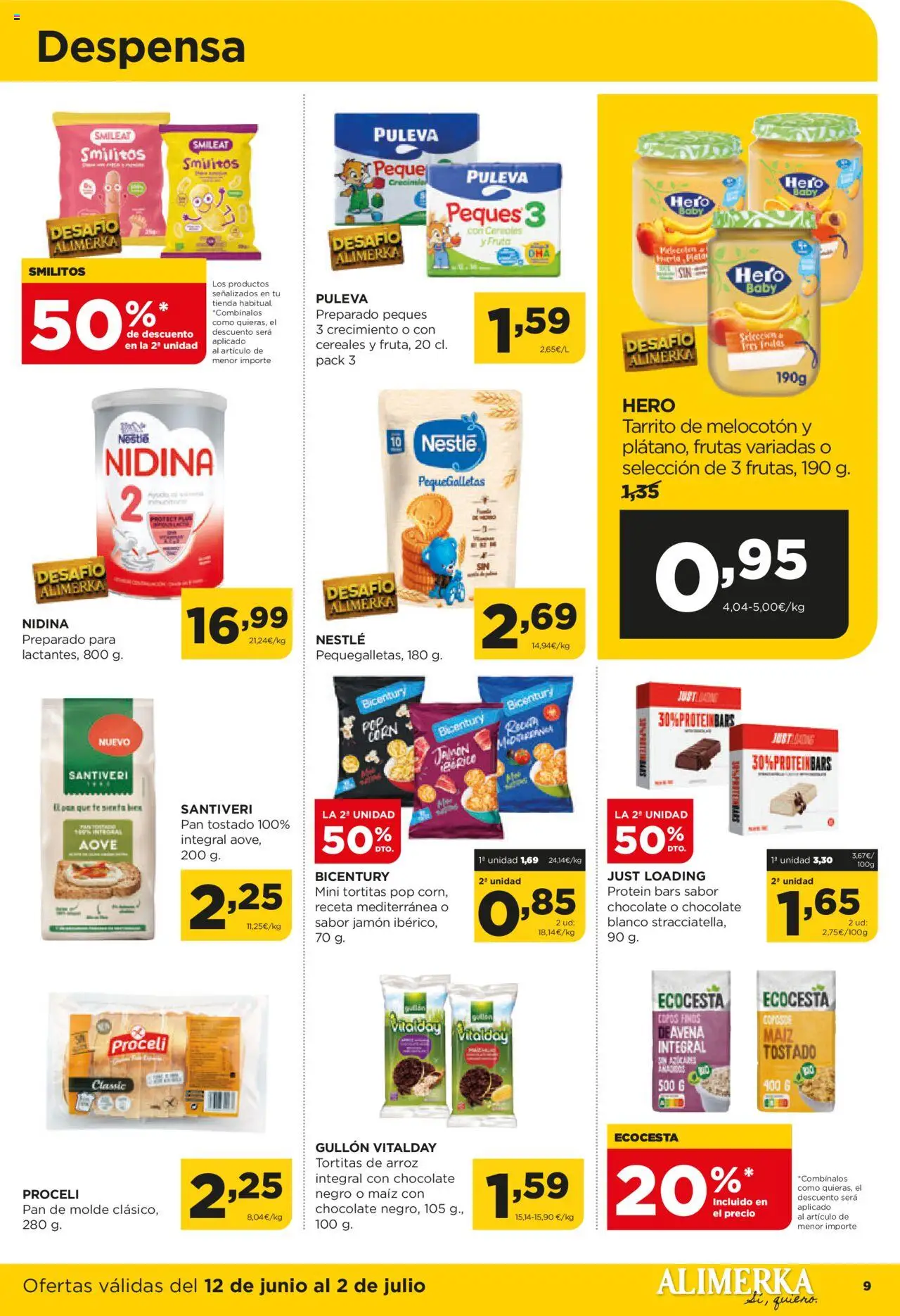 Alimerka folleto Asturias │ válido desde el 12.06.2025 | Página: 10 | Productos: Pan, Jamón, Arroz, Cereales