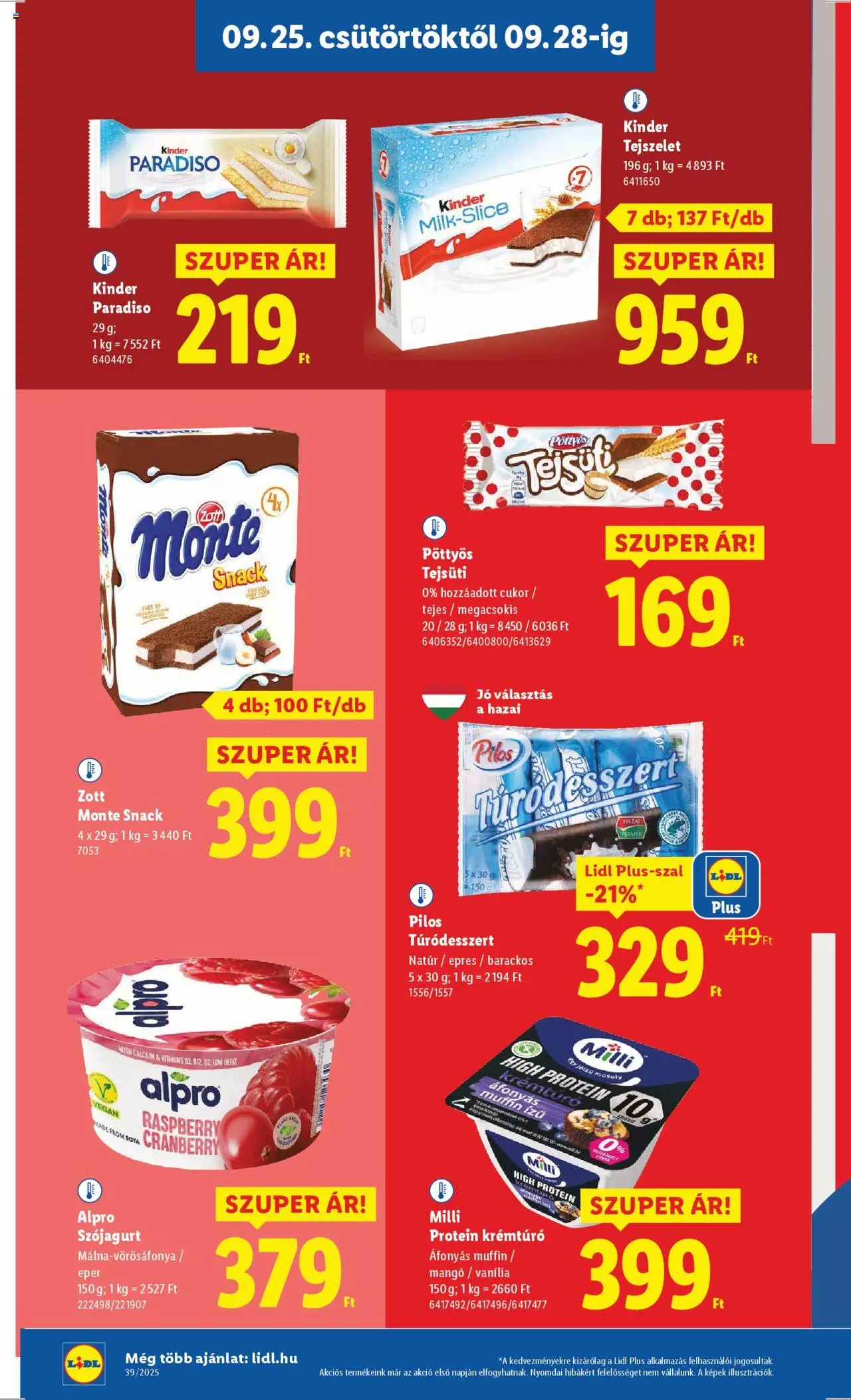 Lidl akciós ujság - amely érvényes a következő dátumtól: 25.09.2025 | Oldal: 14 | Termékek: Alpro, Protein, Tejszelet, Vegán