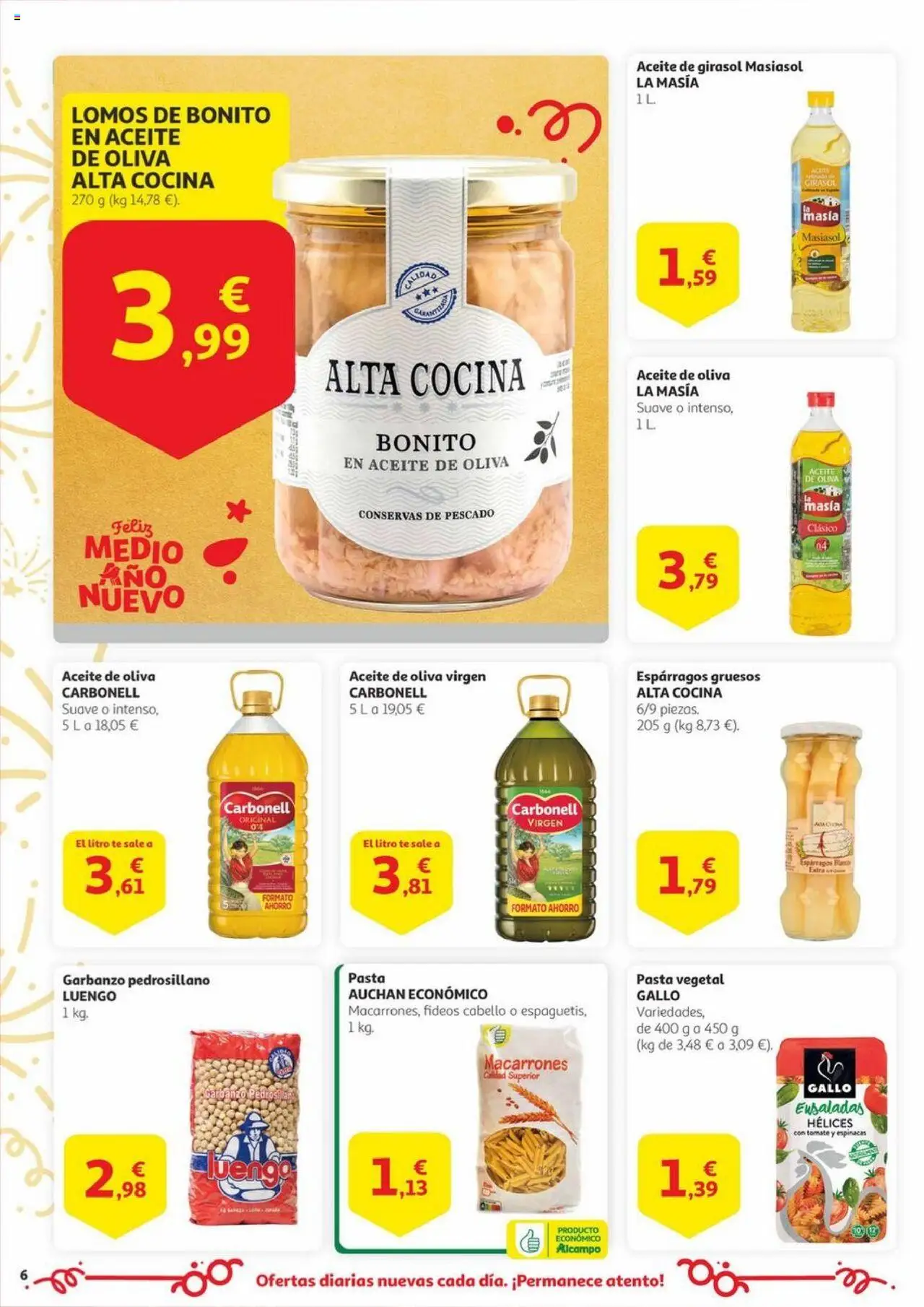 Alcampo -  Canarias │ válido desde el 17.06.2025 | Página: 6 | Productos: Aceite, Πορσελάνη, Pasta, Té