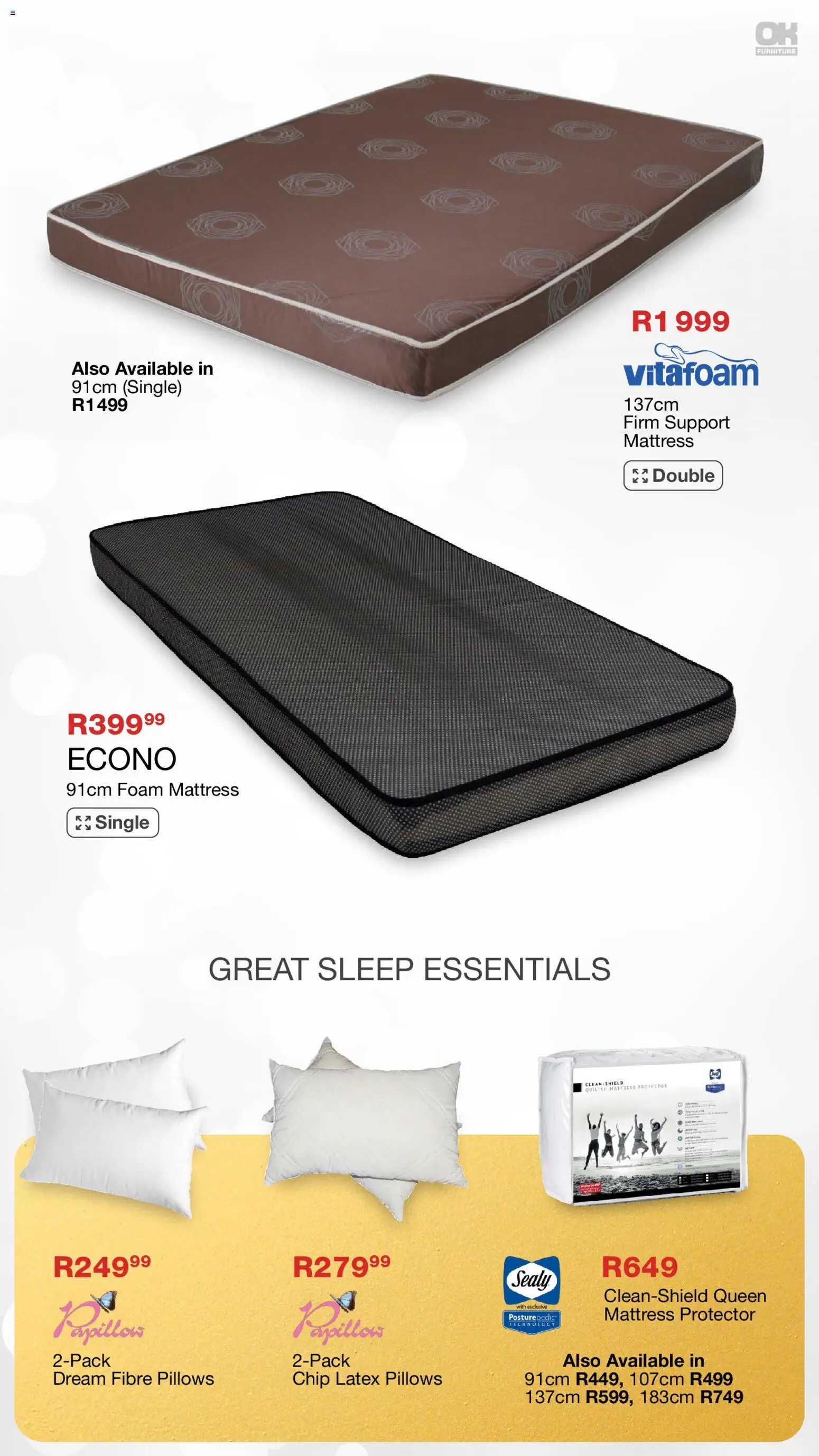 New OK Furniture catalogue – valid from 17.11.2025 | Page: 28 | Products: Mattress, Foam