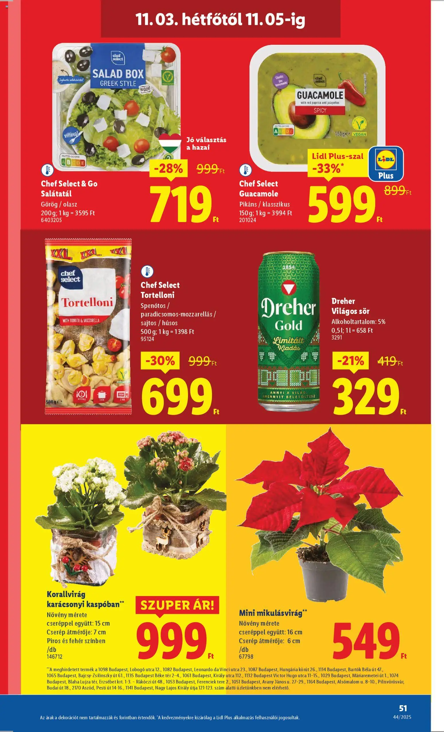 Lidl akciós ujság - amely érvényes a következő dátumtól: 30.10.2025 | Oldal: 51 | Termékek: Mozzarella, Jalapenos, Guacamole, Tortellini