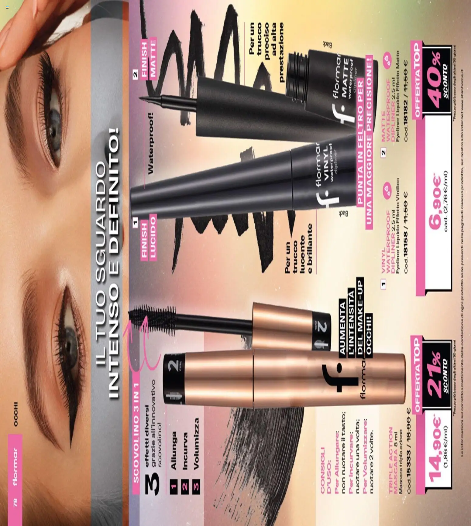 Volantino Stanhome del 21.10.2025 | Pagina: 40 | Prodotti: Mascara, Eyeliner, Trucco