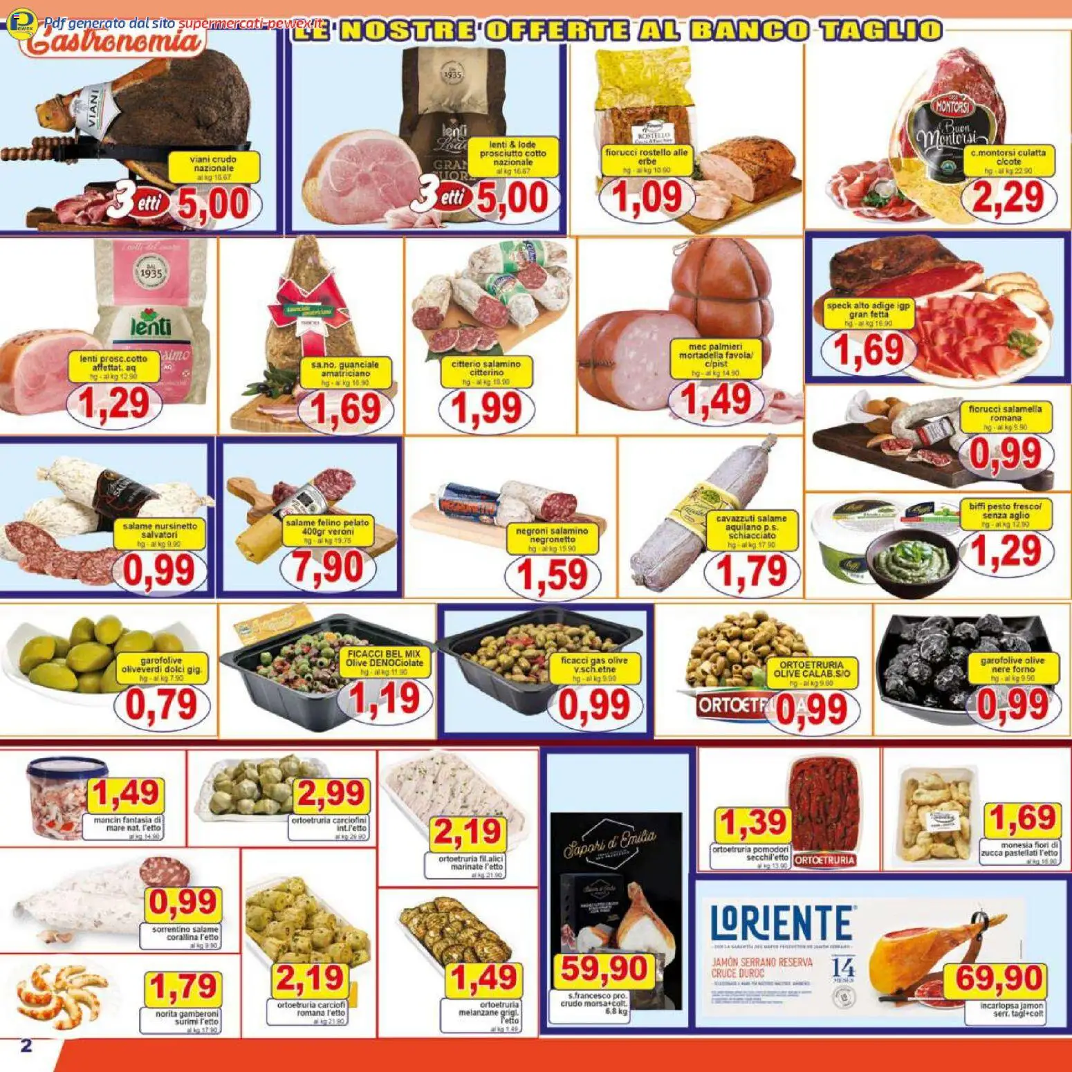 Volantino Pewex del 16.12.2025 | Pagina: 2 | Prodotti: Prosciutto Cotto, Surimi, Forno, Guanciale