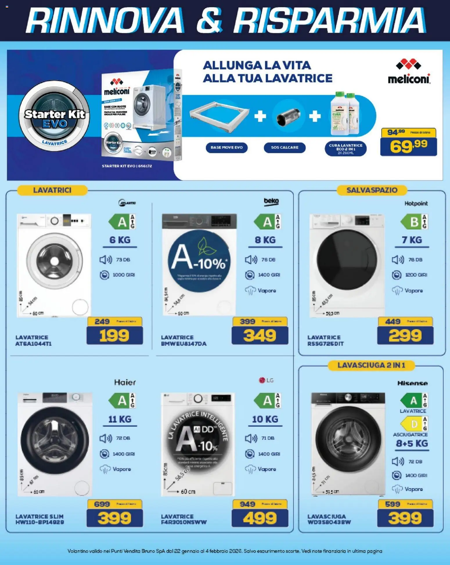 Volantino BRUNO del 22.01.2026 | Pagina: 15 | Prodotti: Lavasciuga, Lavatrice, Asciugatrice
