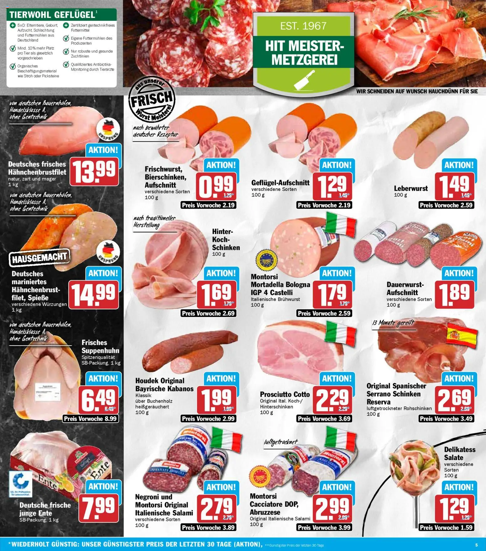 HIT Prospekt 	 – gültig ab 19.01.2026 | Seite: 5 | Produkte: Salami, Schinken, Ente, Hahnchenbrust