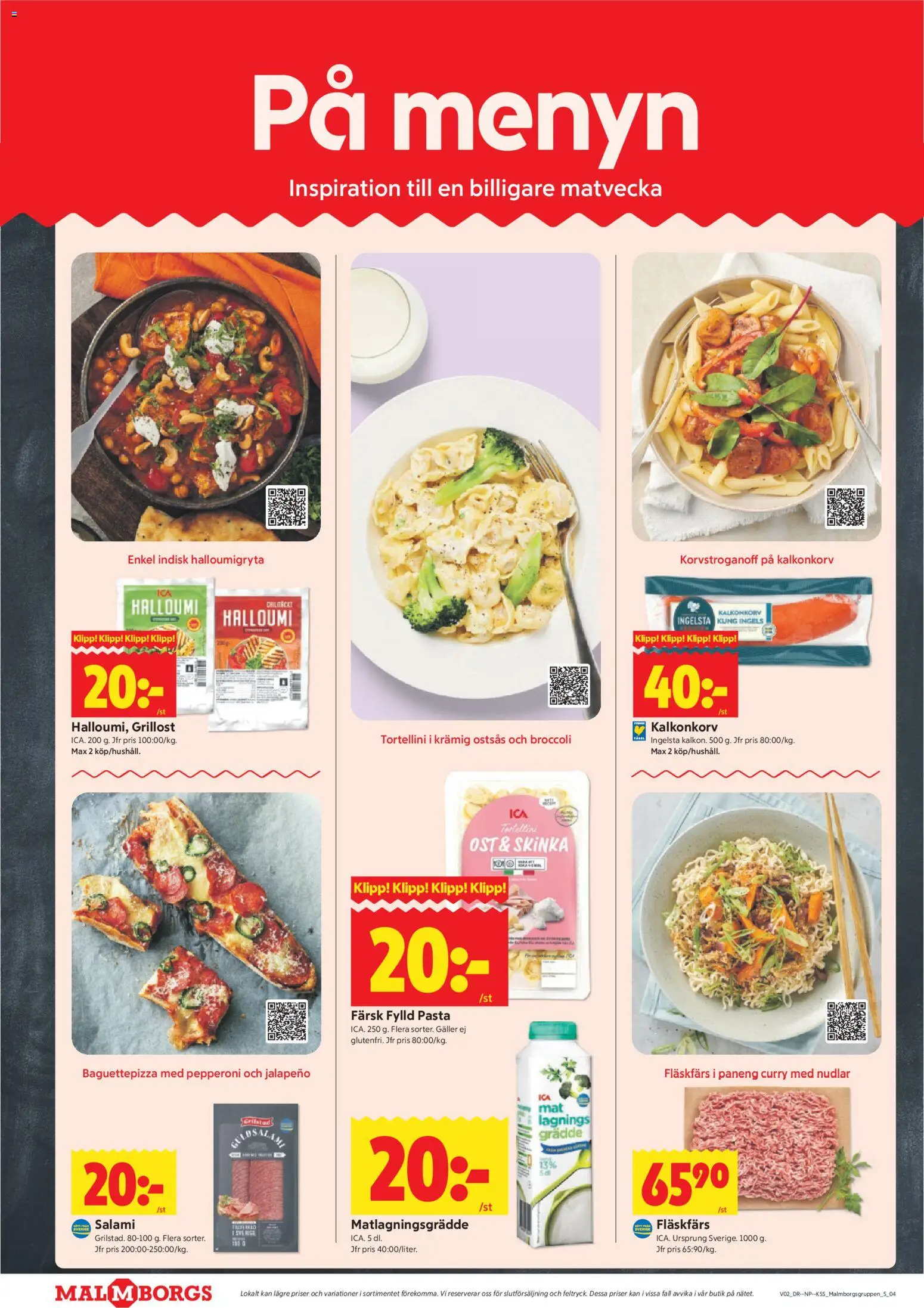 ICA Kvantum reklamblad aktuell från 05.01.2026 | Sida: 4 | Produkter: Halloumi, Ost, Skinka, Grädde