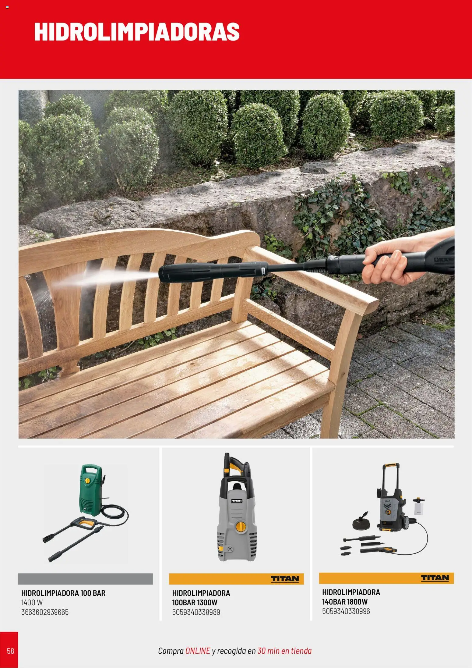 Brico Depôt folleto Jardín 2026 │ válido desde el 02.04.2026 | Página: 58 | Productos: Hidrolimpiadora