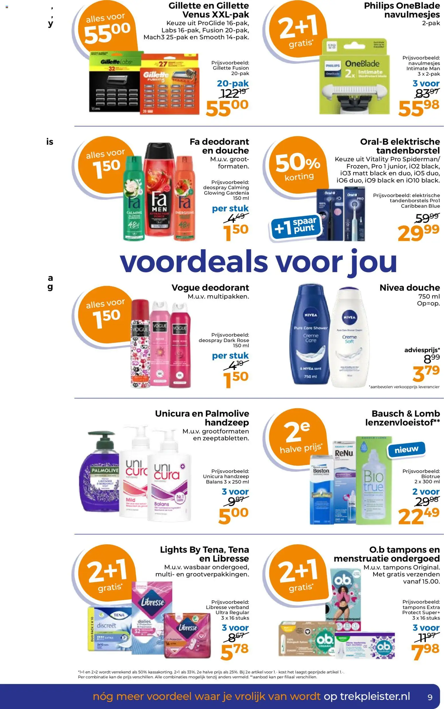 {H1} | Pagina: 9 | Producten: Kan, Ondergoed, Handzeep, Tampons