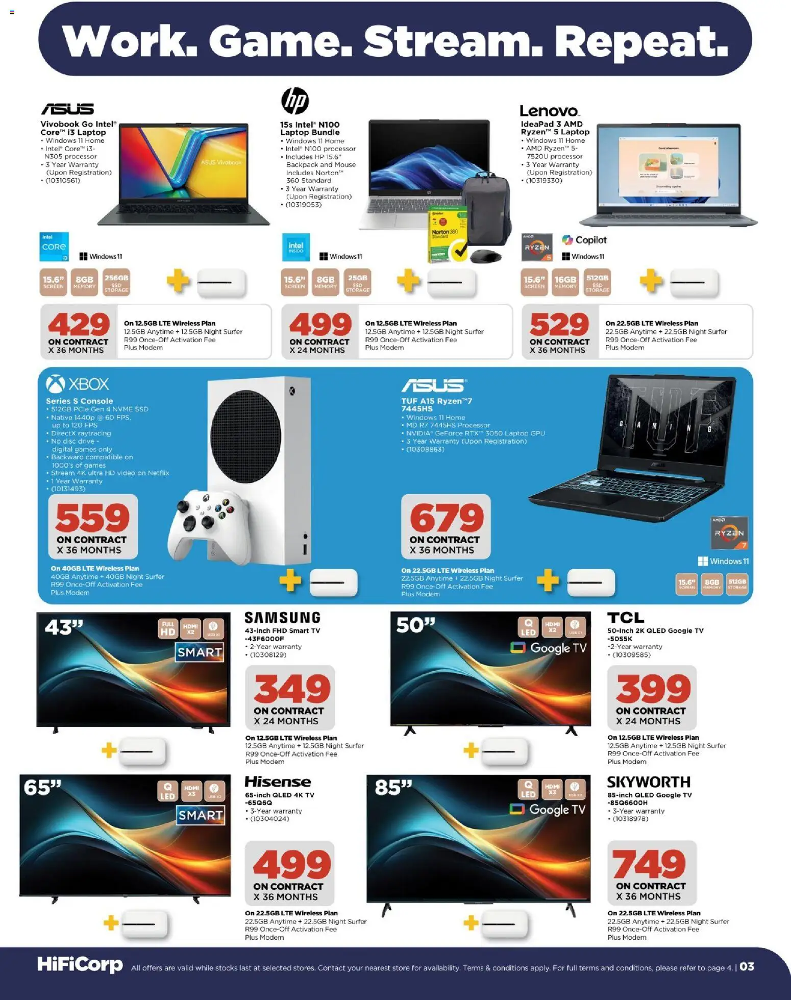 New HiFi Corp catalogue – valid from 03.02.2026 | Page: 3 | Products: Backpack, Games, USB, Laptop