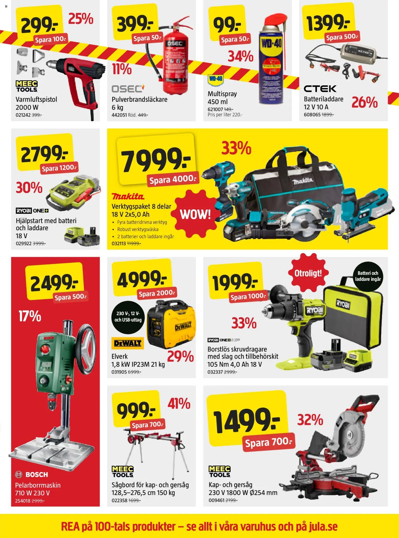 Jula reklamblad aktuell från 29.01.2026 | Sida: 3 | Produkter: Batterier, Skruvdragare, Elverk, Batteri
