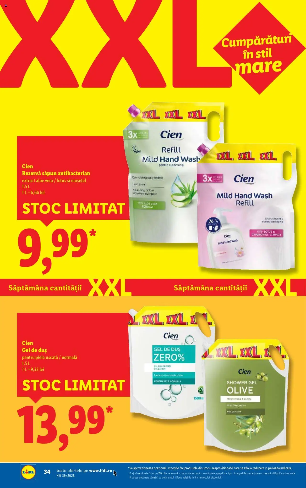 Noul catalog Lidl – valabil de la 22.09.2025 | Pagină: 34 | Produse: Duș, Săpun, Gel de duș, Rezervă săpun