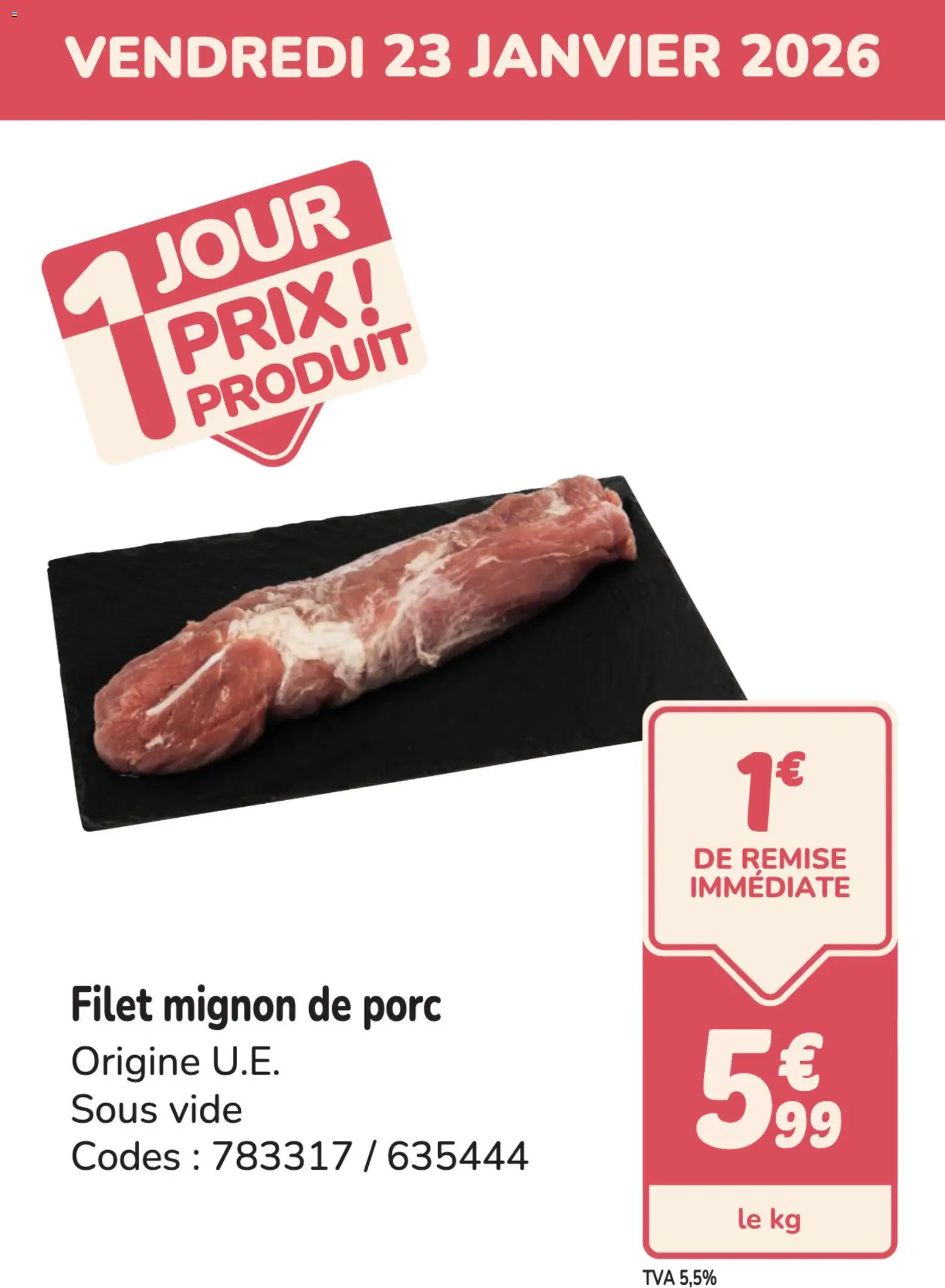 {H1} | Page: 1 | Produits: Filet mignon, Porc