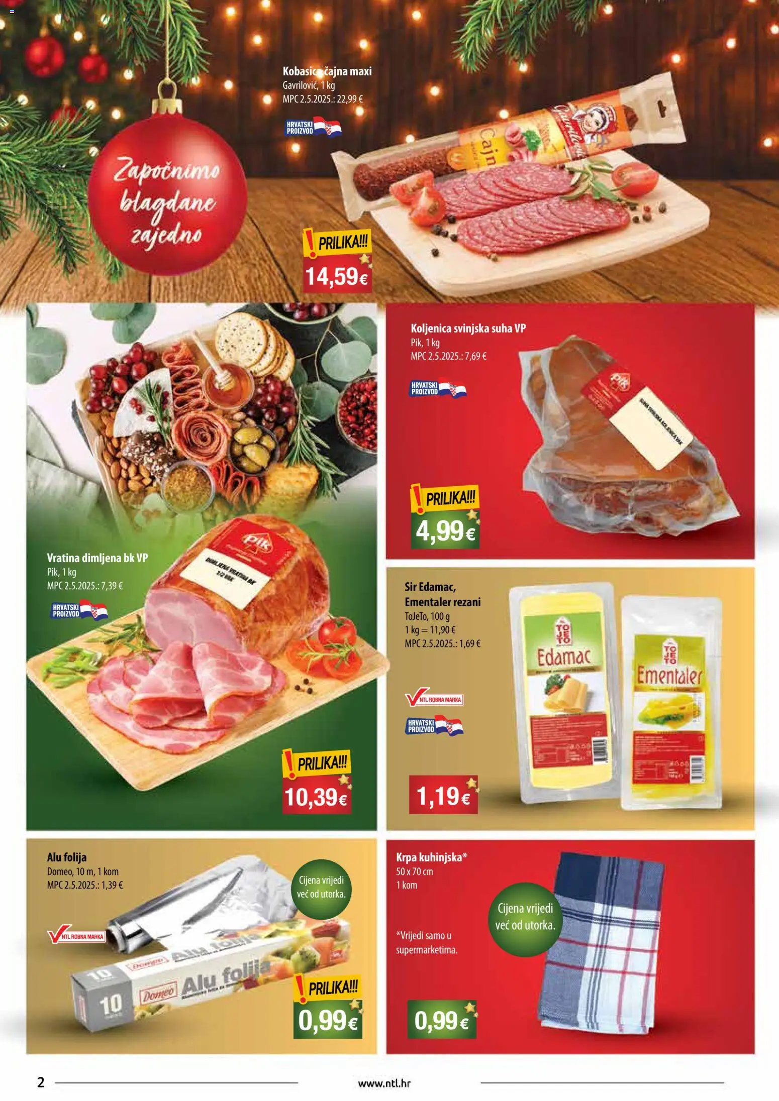 NTL katalog | vrijedi od 03.12.2025 | Stranica: 2 | Proizvodi: Sir, Krpa, Kobasica
