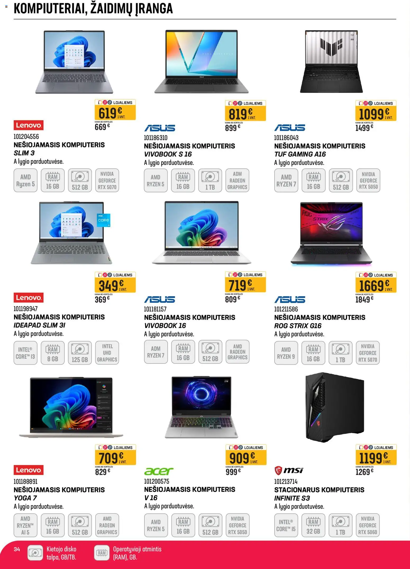 Senukai akcijos nuo 12.03.2026 | Puslapis: 34 | Prekių: Kompiuteris