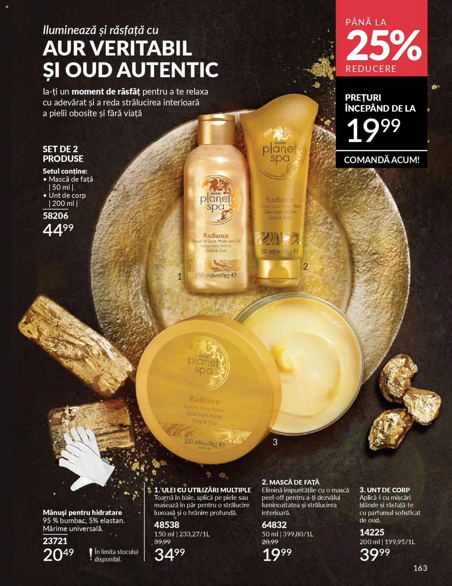 Noul catalog Avon – valabil de la 01.02.2026 | Pagină: 165 | Produse: Mănuși, Body, Unt, Ulei