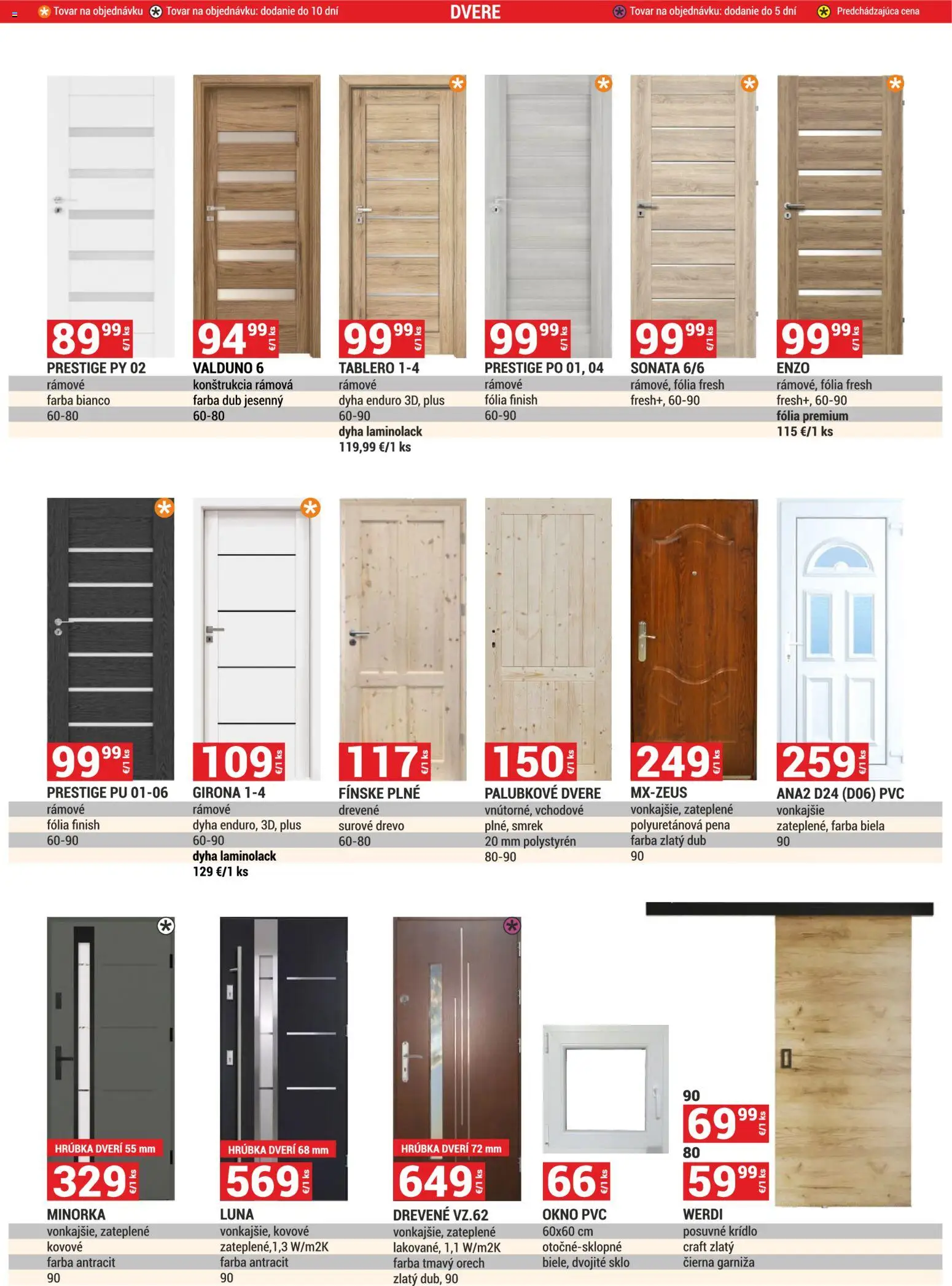 Nové Merkury Market akcie – leták je platný od 02.01.2026 | Strana: 2 | Produkty: Dvere