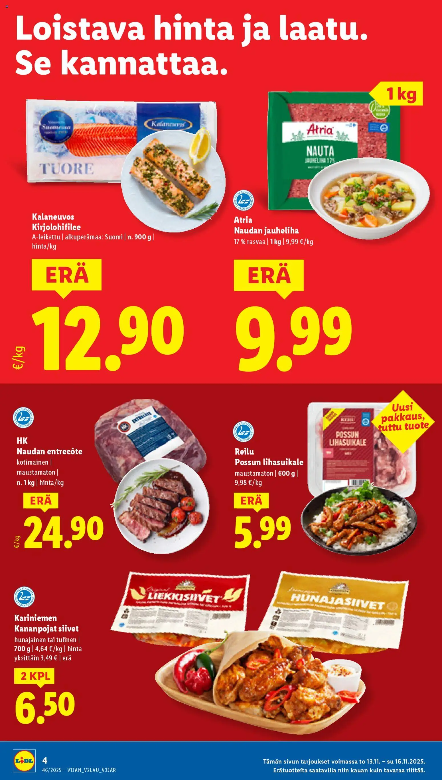 Lidl - Black Friday – voimassa 13.11.2025 alkaen | Sivu: 6 | Tuotteet: Jauheliha, Entrecote