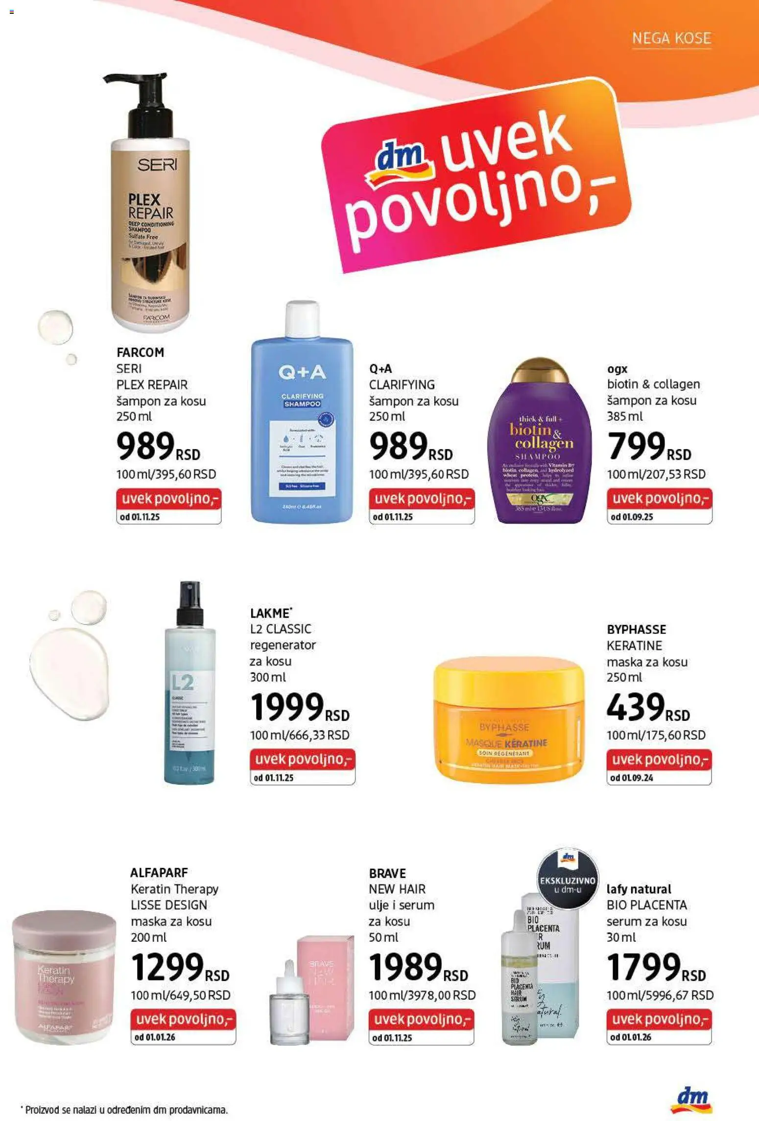 DM Drogerie katalog - važi od 01.02.2026 | Strana: 19 | Proizvode: Protein, Šampon, Maska, Ulje