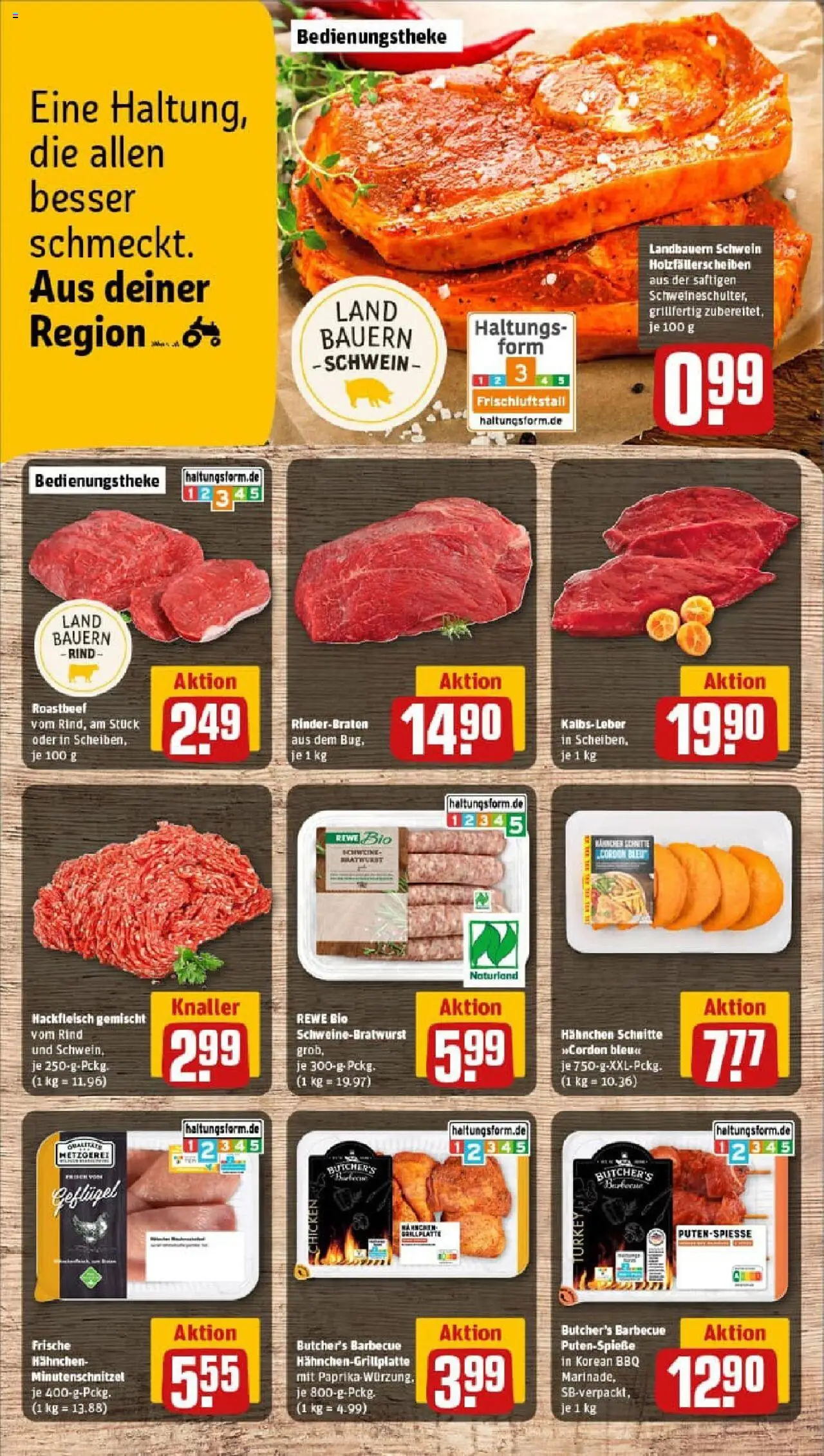 Rewe prospekt Niefern - Öschelbronn	 - gültig ab dem 13.07.2025 | Seite: 8 | Produkte: Rinderbraten, Roastbeef, Kalbsleber, Paprika