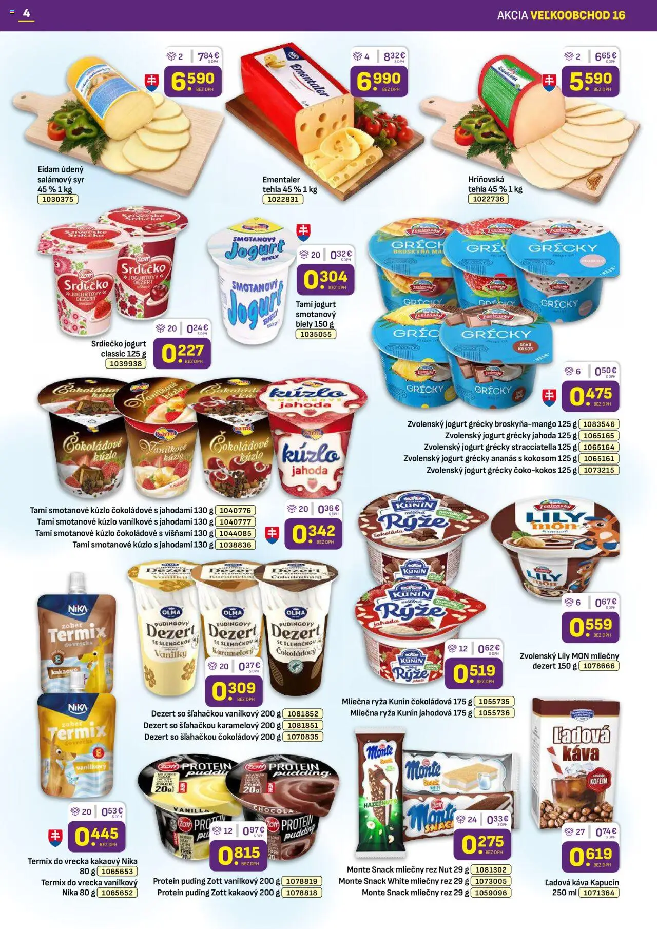Libex leták │ platný od 11.08.2025 | Strana: 4 | Produkty: Eidam, Protein, Puding, Ananás