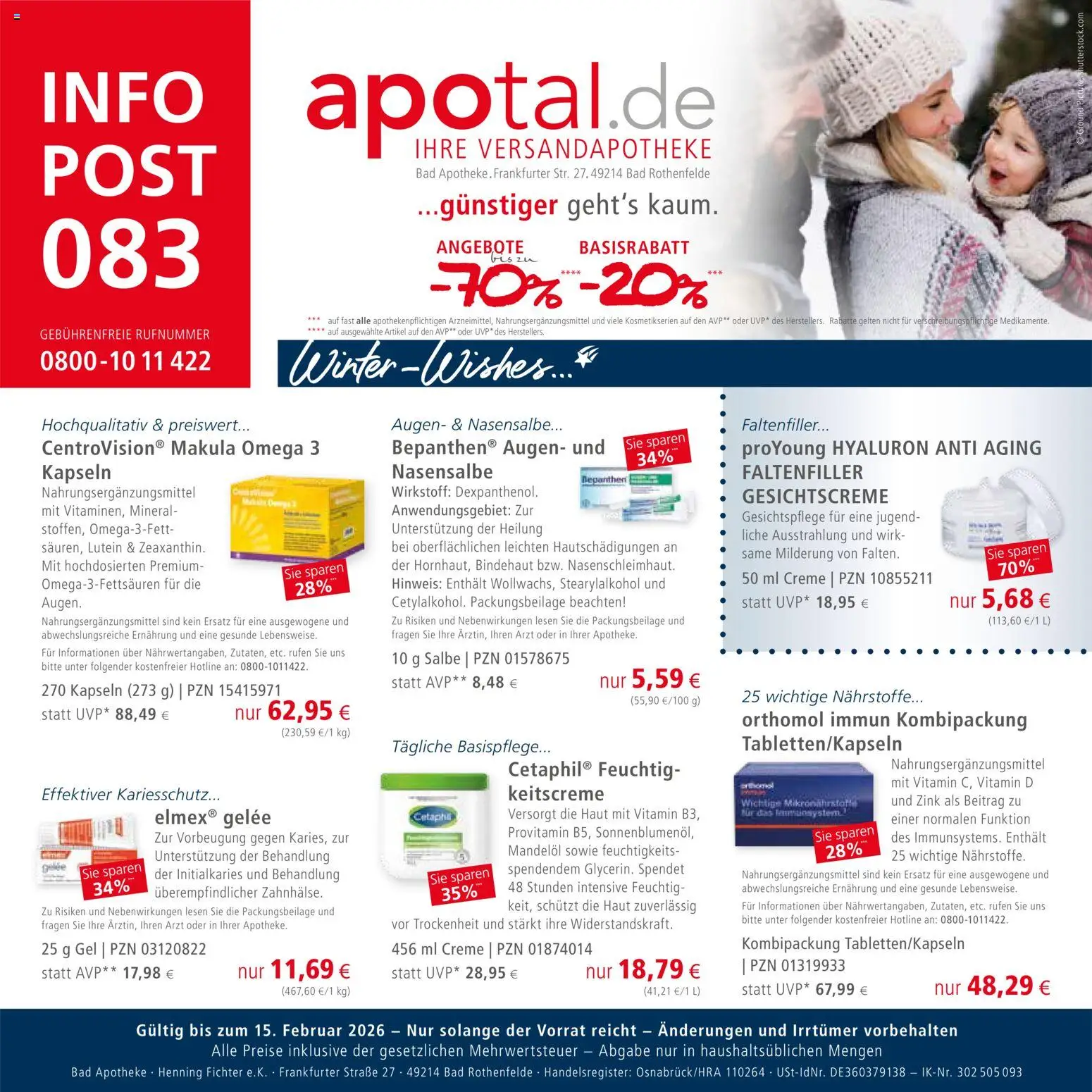 Apotal Prospekt 	 – gültig ab 08.12.2025 | Seite: 1 | Produkte: Bad, Creme