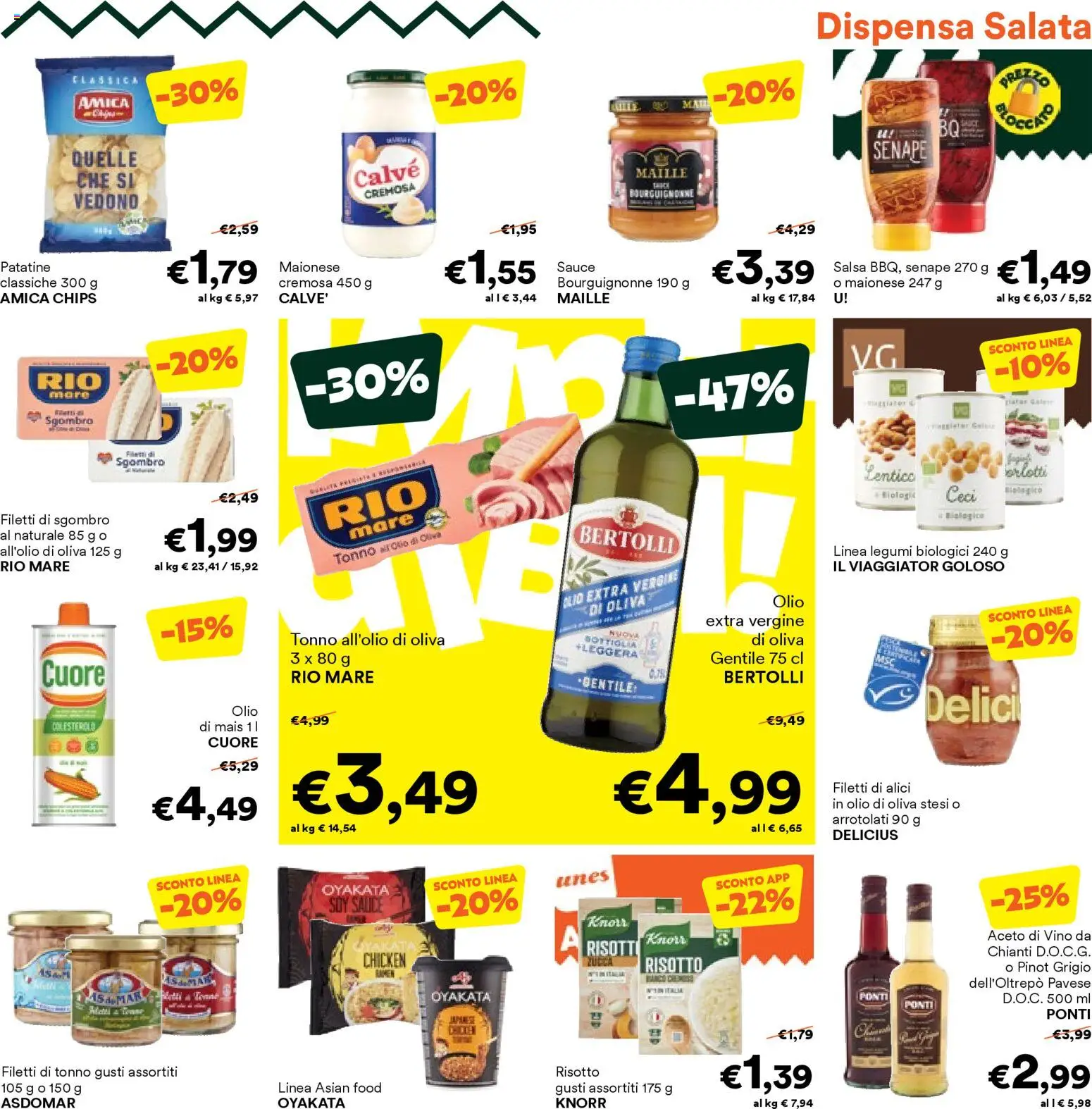 Volantino Unes del 18.11.2025 | Pagina: 11 | Prodotti: Patatine, Ceci, Maionese, Olio di Oliva