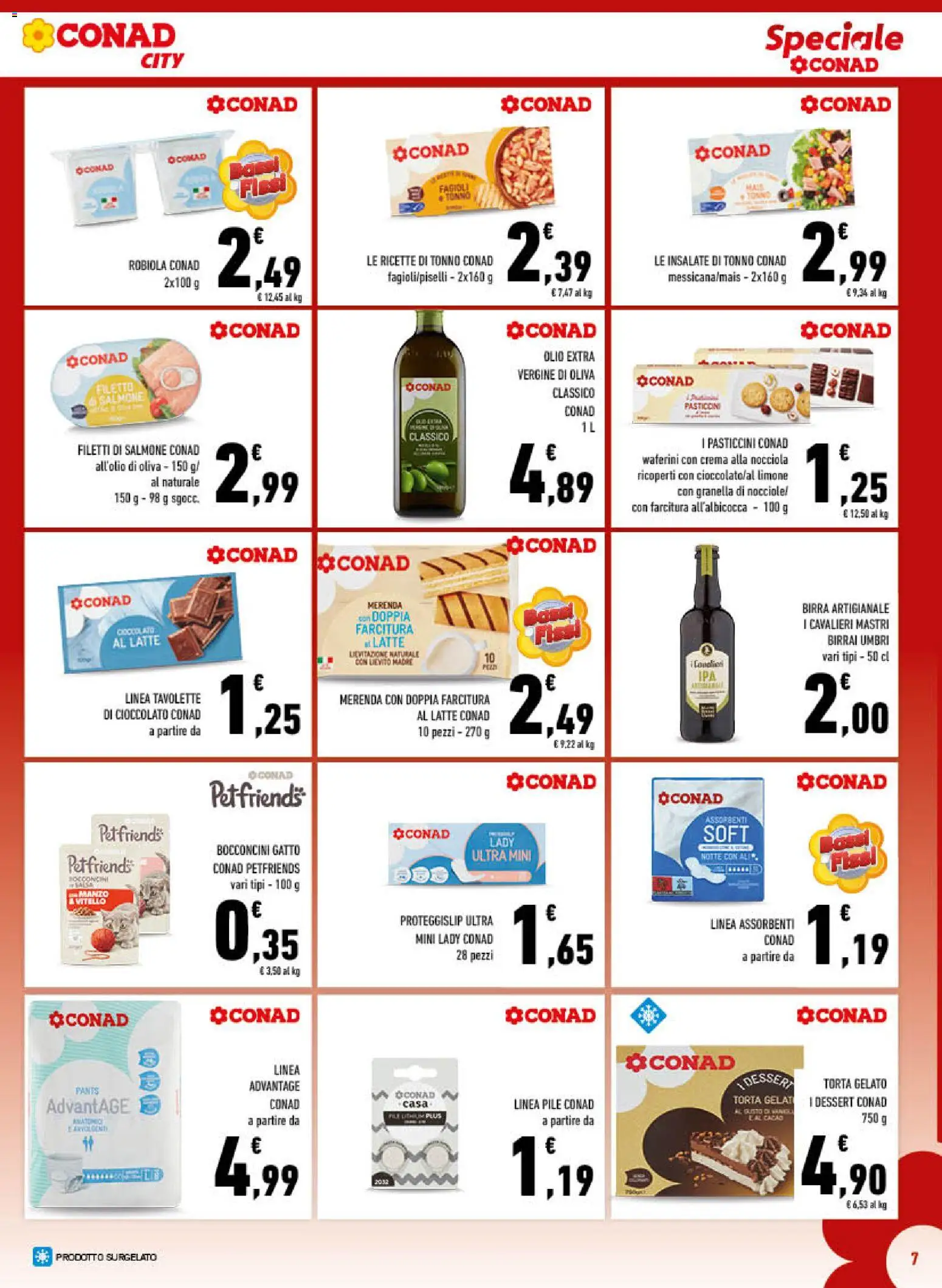 Volantino Conad del 22.04.2026 | Pagina: 7 | Prodotti: Salmone, Latte, Limone, Tonno