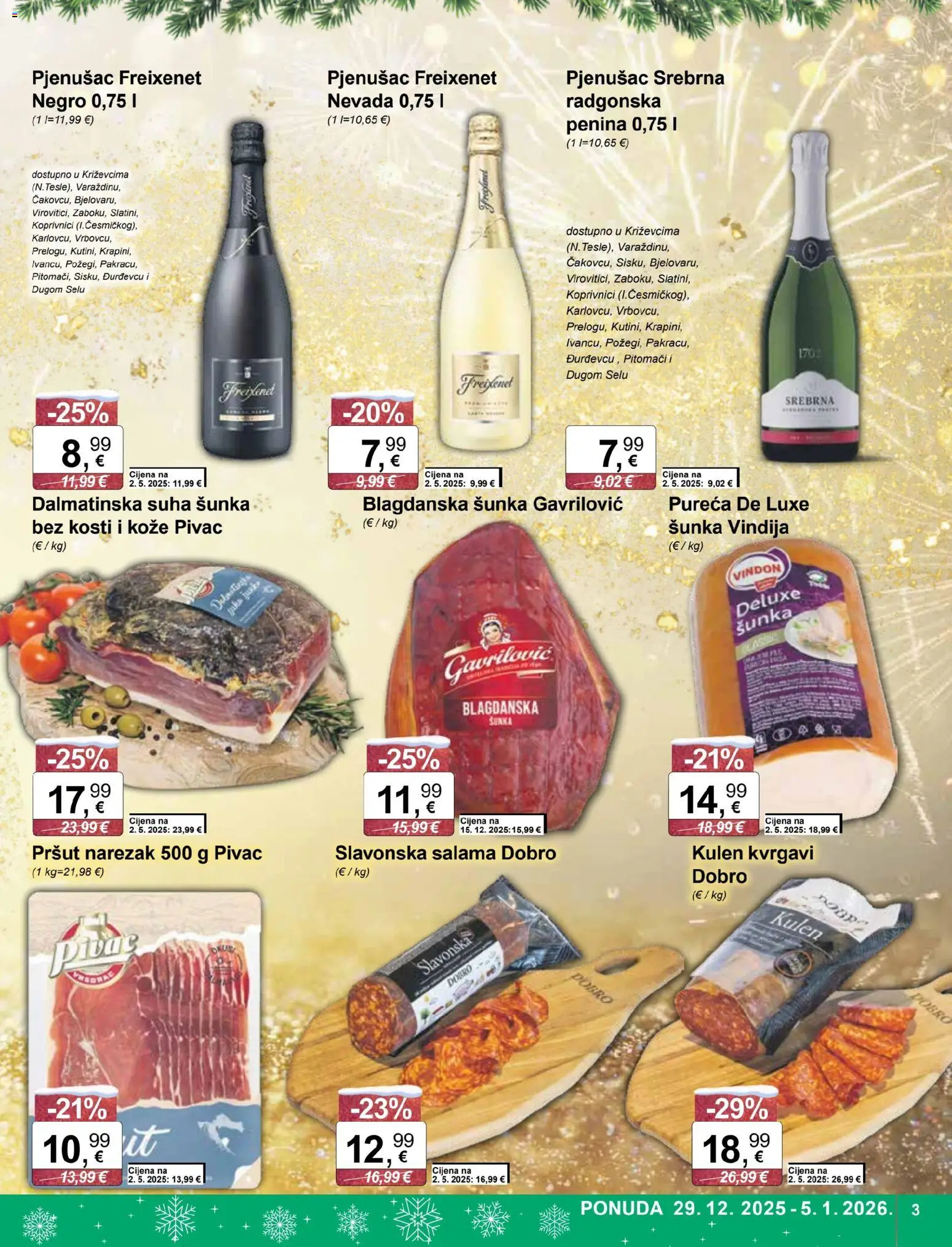 KTC katalog | vrijedi od 29.12.2025 | Stranica: 3 | Proizvodi: Vindija, Salama, Pršut, Narezak