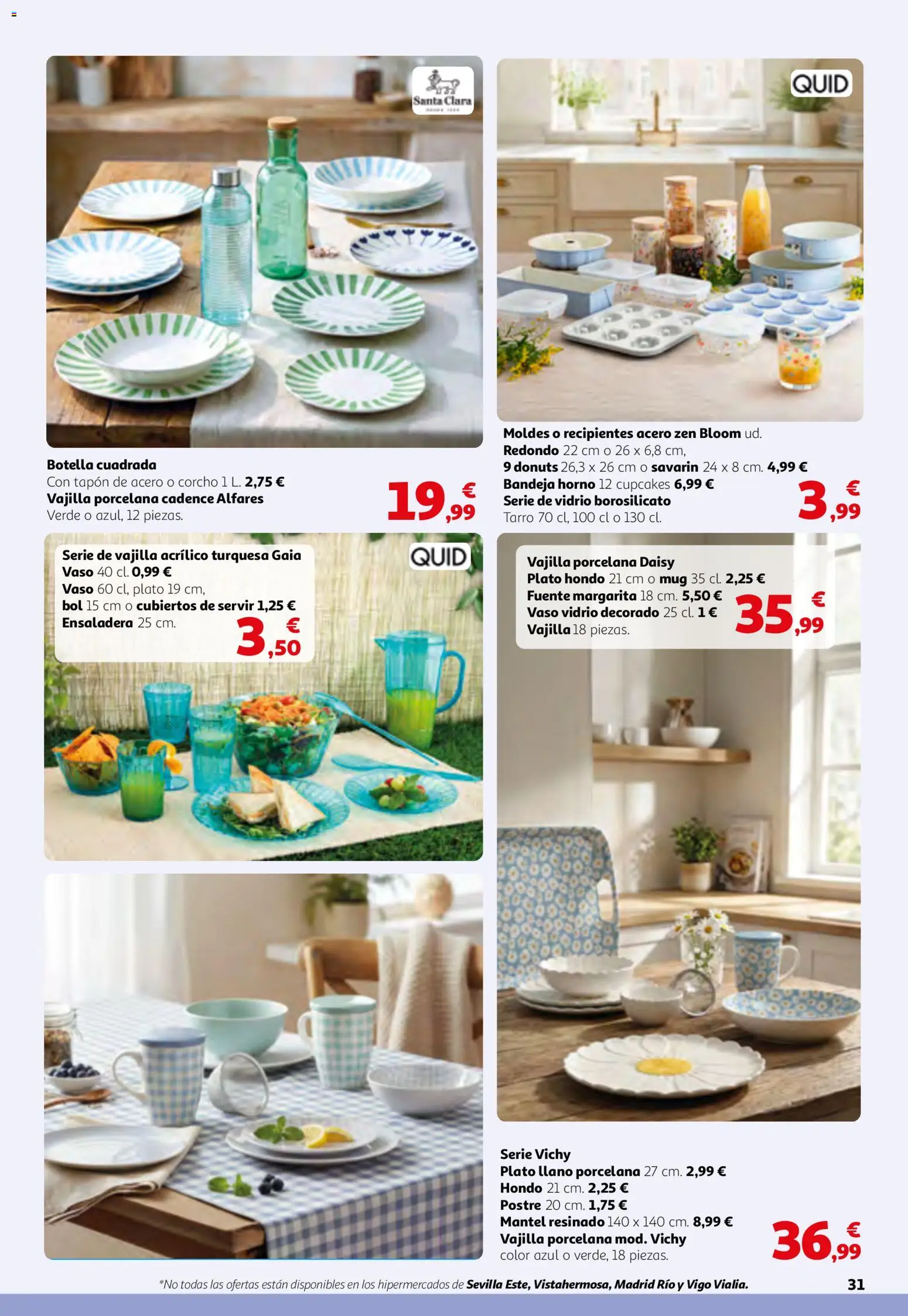 Alcampo  HG Catalán Activa´t a la Primavera │ válido desde el 12.03.2026 | Página: 31 | Productos: Mantel, Βρεφικό κρεβάτι, Horno, Donuts