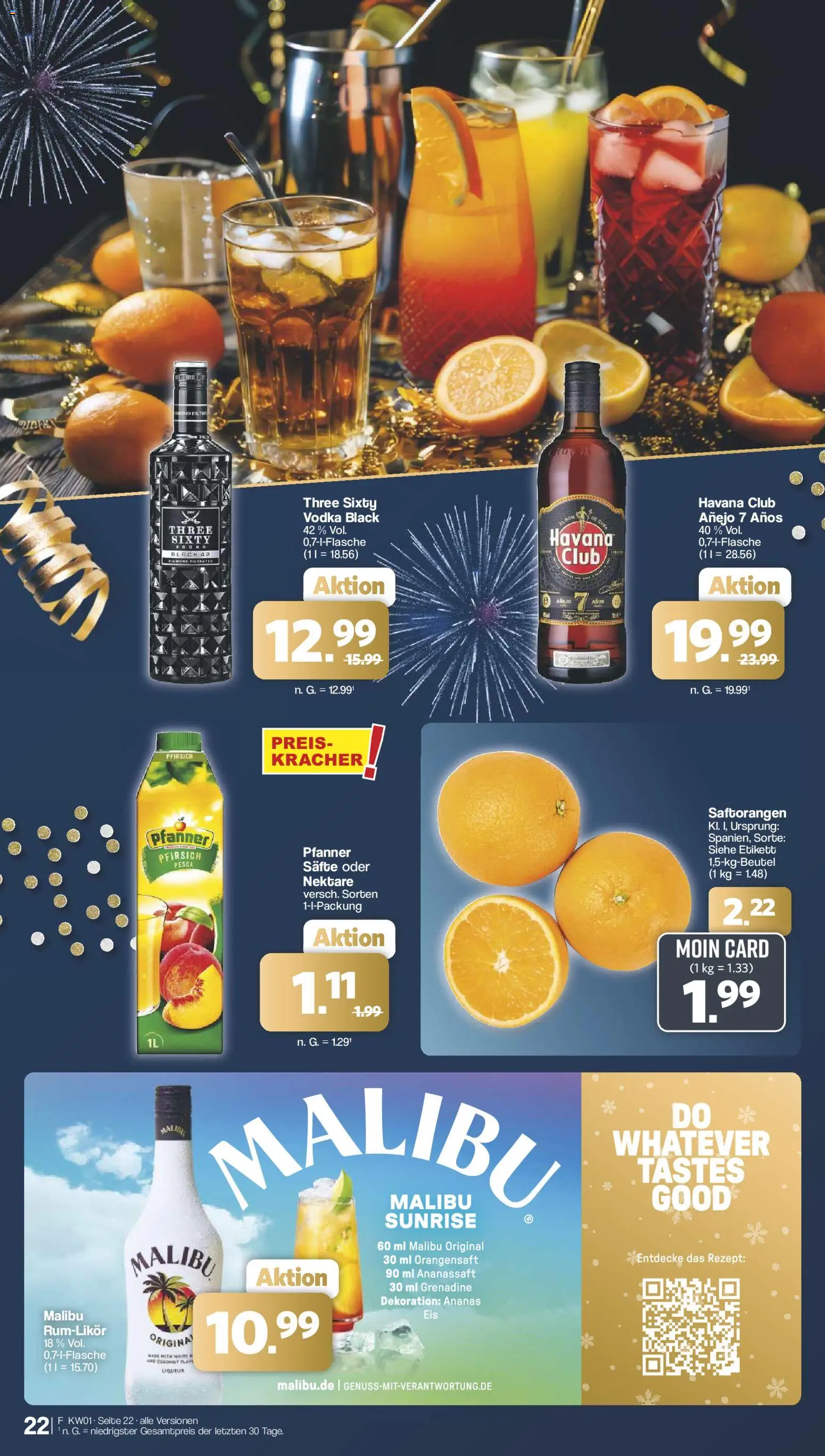 Famila Nordwest Prospekt 	 – gültig ab 29.12.2025 | Seite: 22 | Produkte: Ananas, Orangensaft, Pfirsich, Vodka