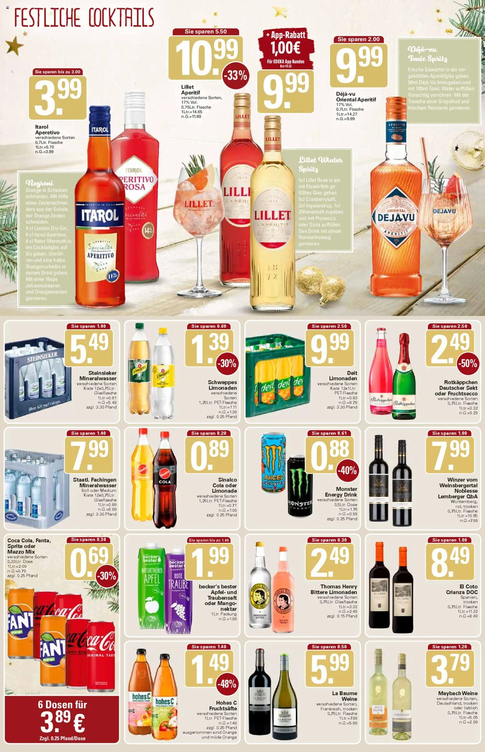 WEZ Prospekt – gültig ab 15.12.2025 | Seite: 13 | Produkte: Schweppes, Grapefruit, Prosecco, Rotkäppchen