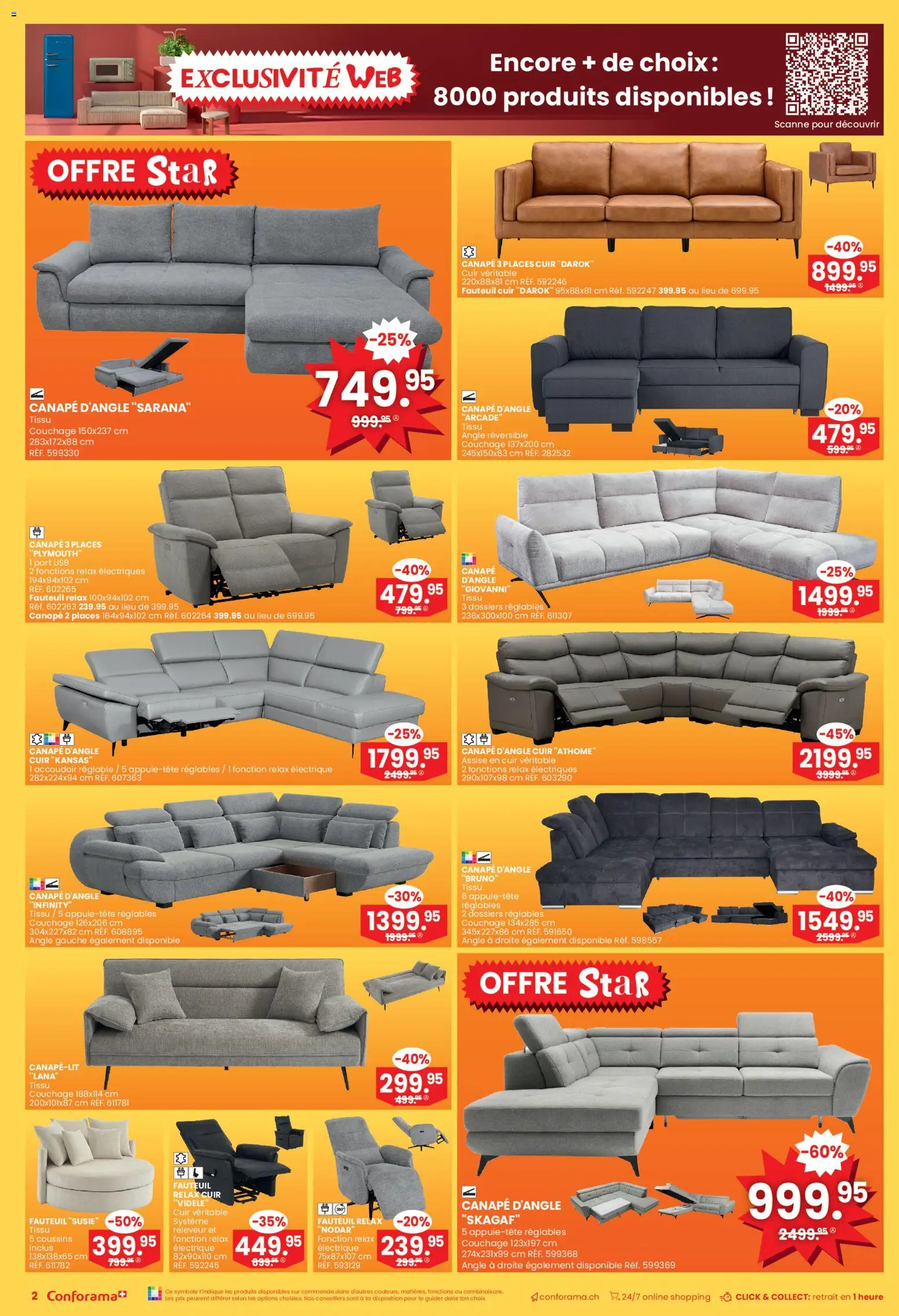 Conforama Aktionen FR – gültig ab 24.12.2025 | Seite: 2 | Produkte: Usb