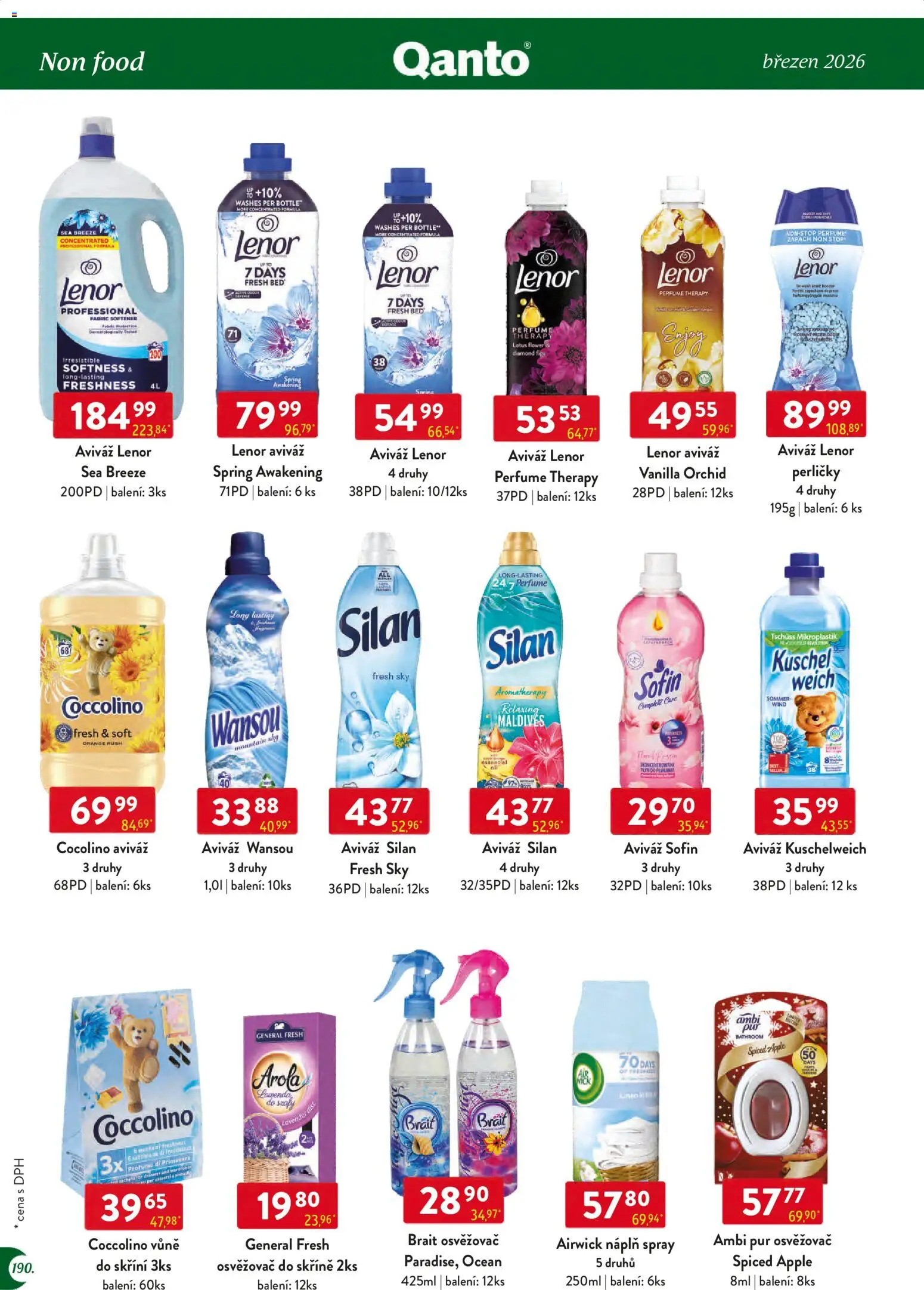 Astur & Qanto leták - Velkoobchod 03/2026 od 01.03.2026 | Strana: 190 | Produkty: Aviváž, Coccolino, Apple, Skříně