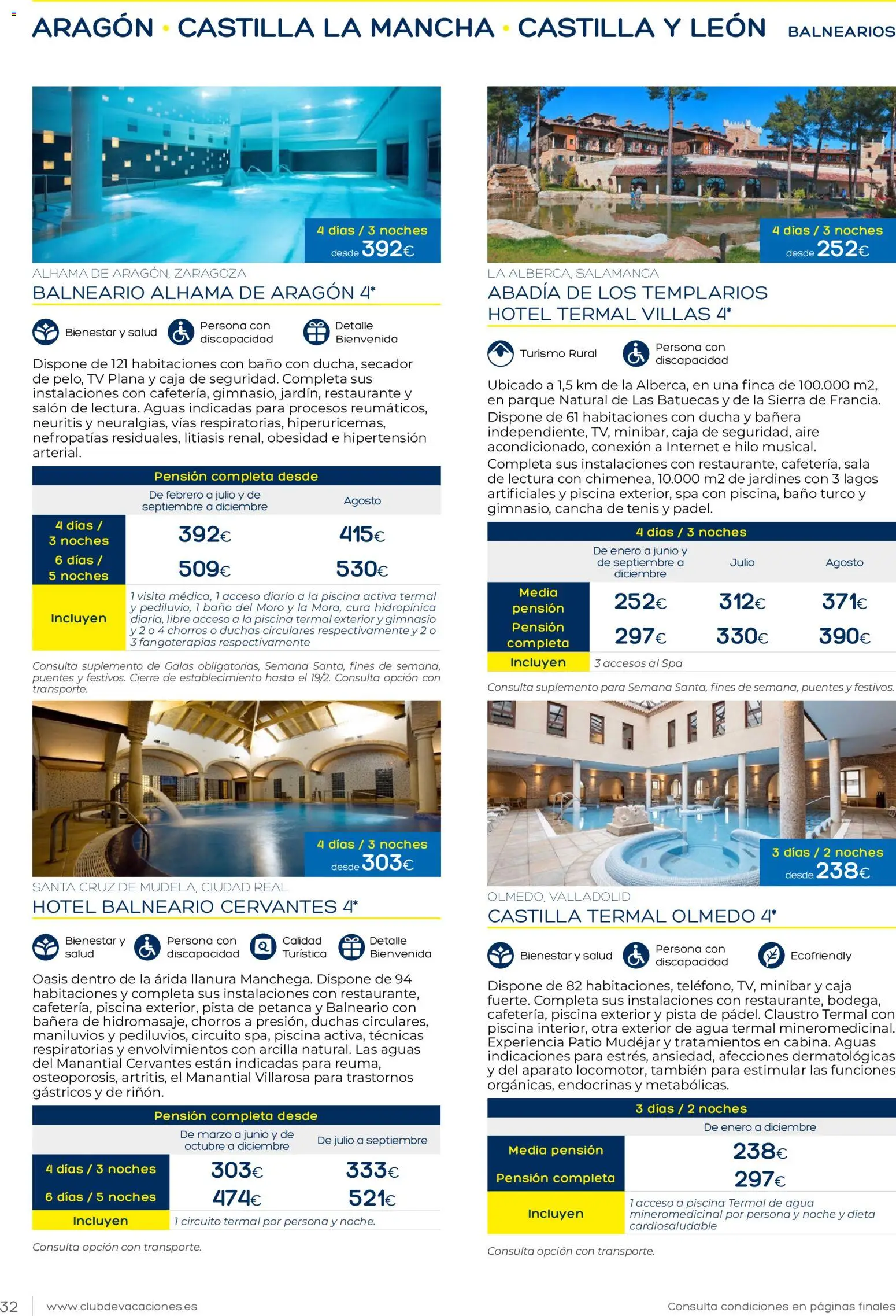 Viajes El Corte Inglés Club de Vacaciones │ válido desde el 01.02.2026 | Página: 32 | Productos: Caja, Baño, Ducha